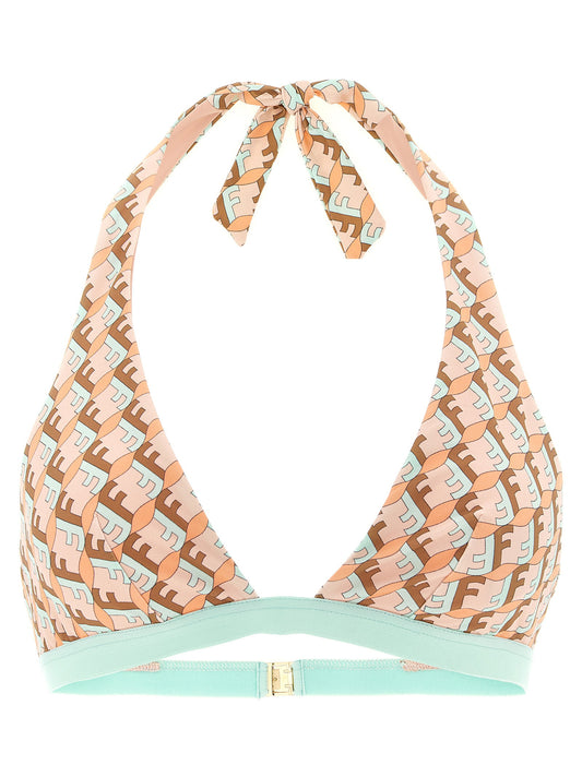 Fendi Ff Waves Bikini Top