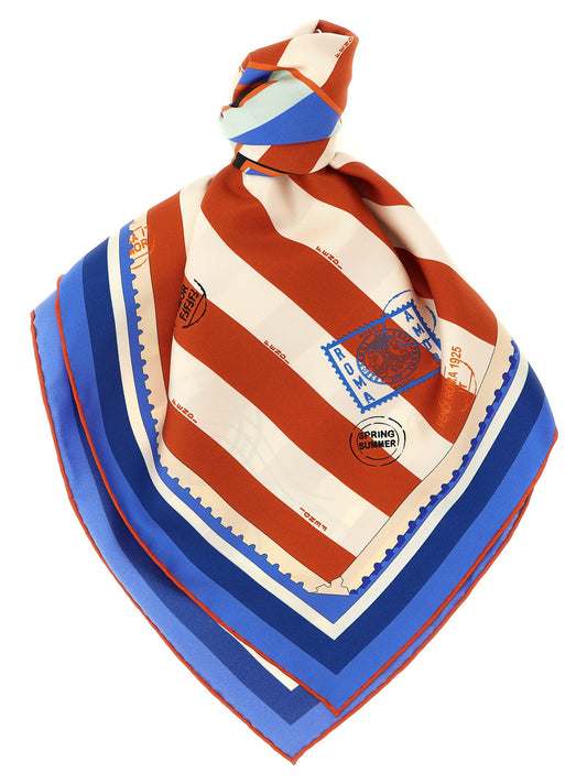 Fendi Pequin Silk Scarf