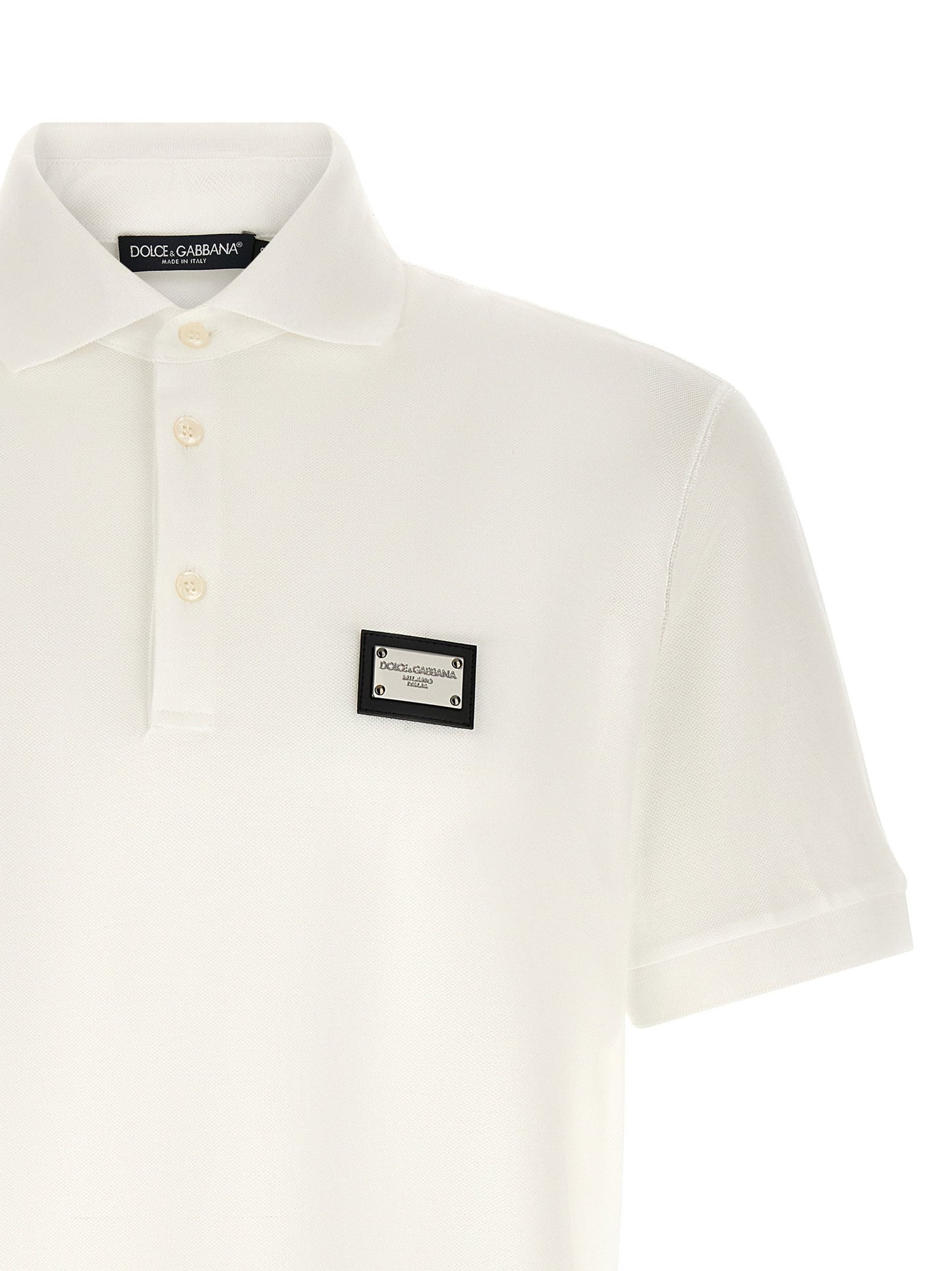 Dolce & Gabbana Logo Plate Polo Shirt