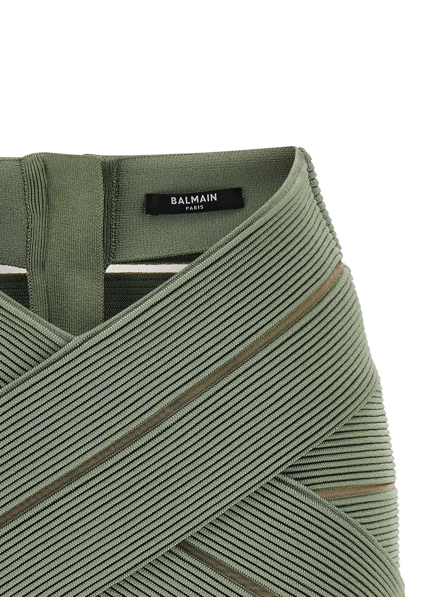 Balmain V-shaped Waist Skirt