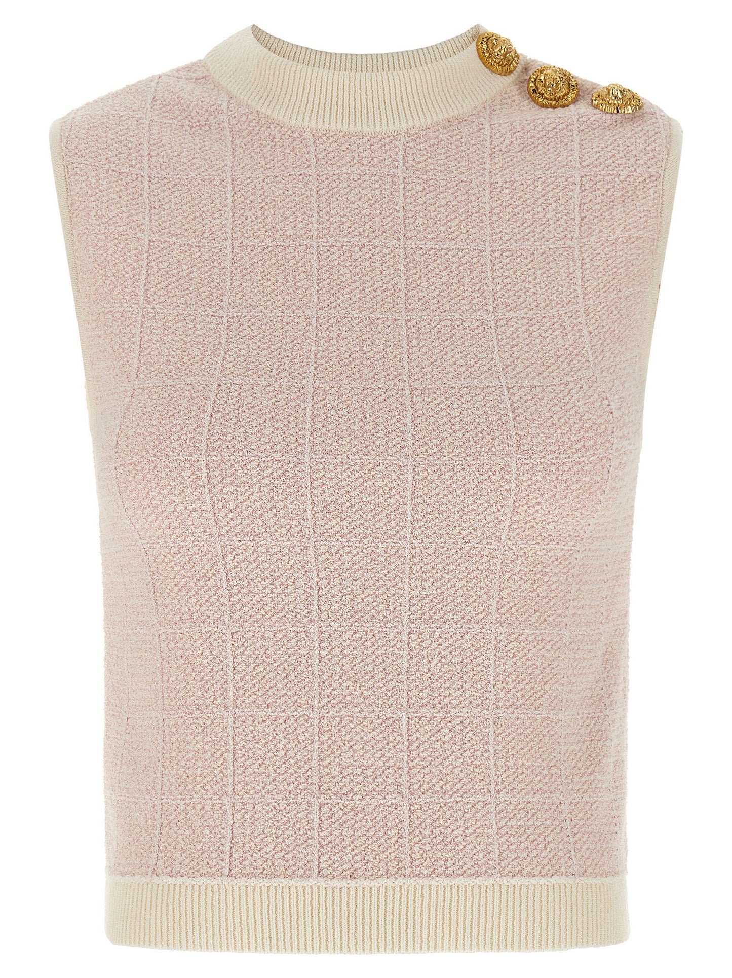 Balmain Testa Di Leone Tweed Vest
