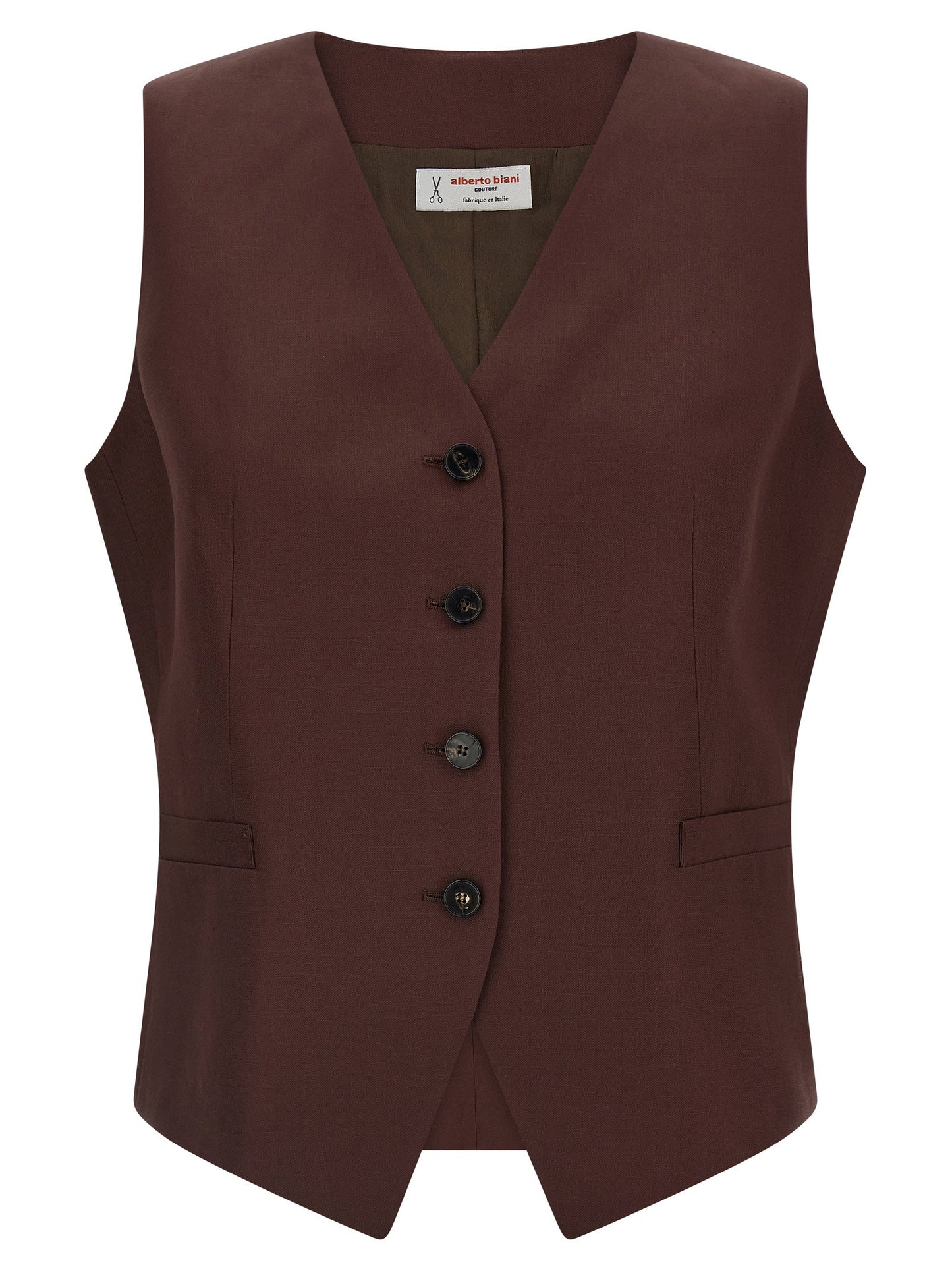Alberto Biani Viscose And Linen Vest