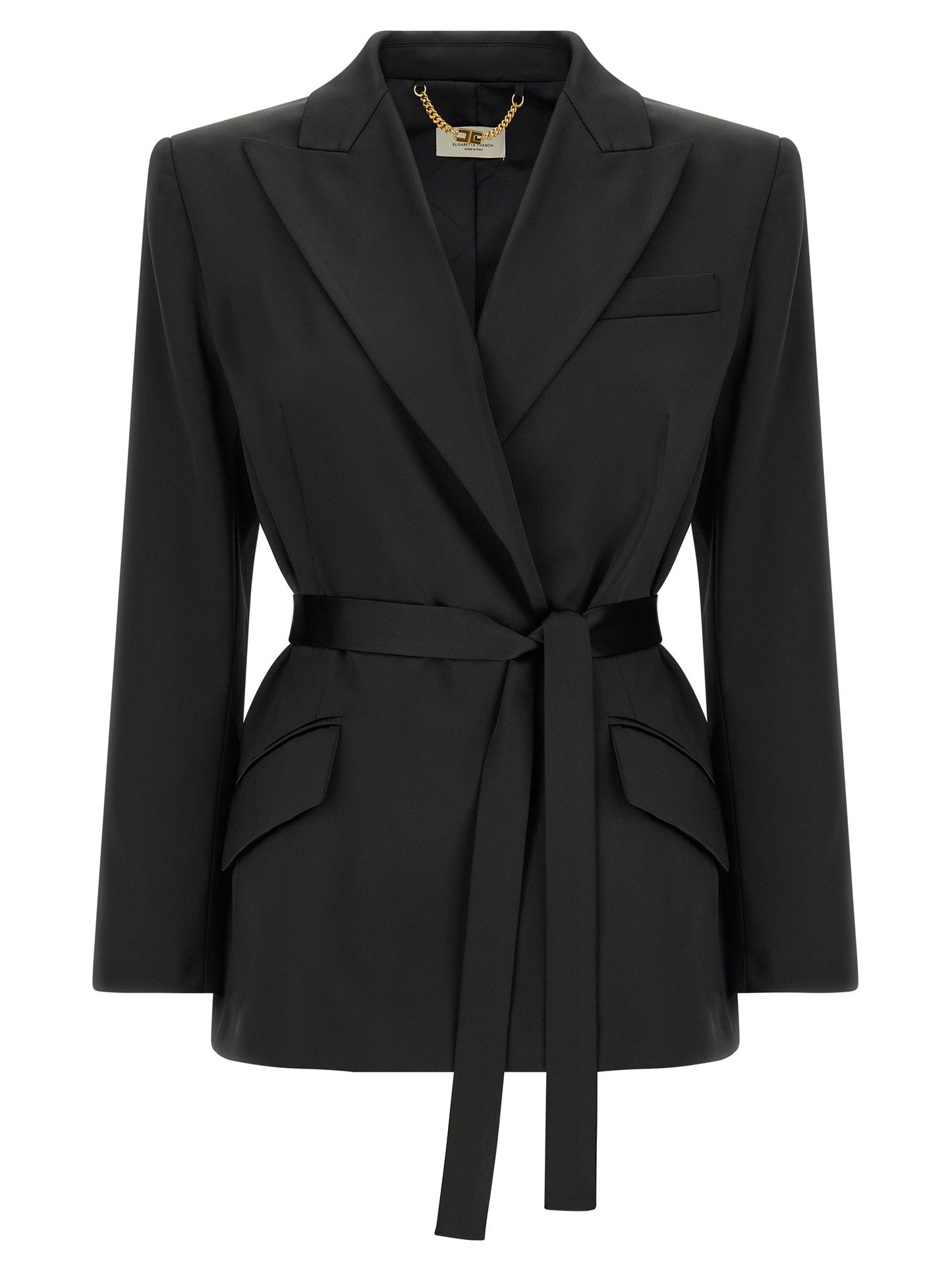 Elisabetta Franchi Stretch Satin Blazer