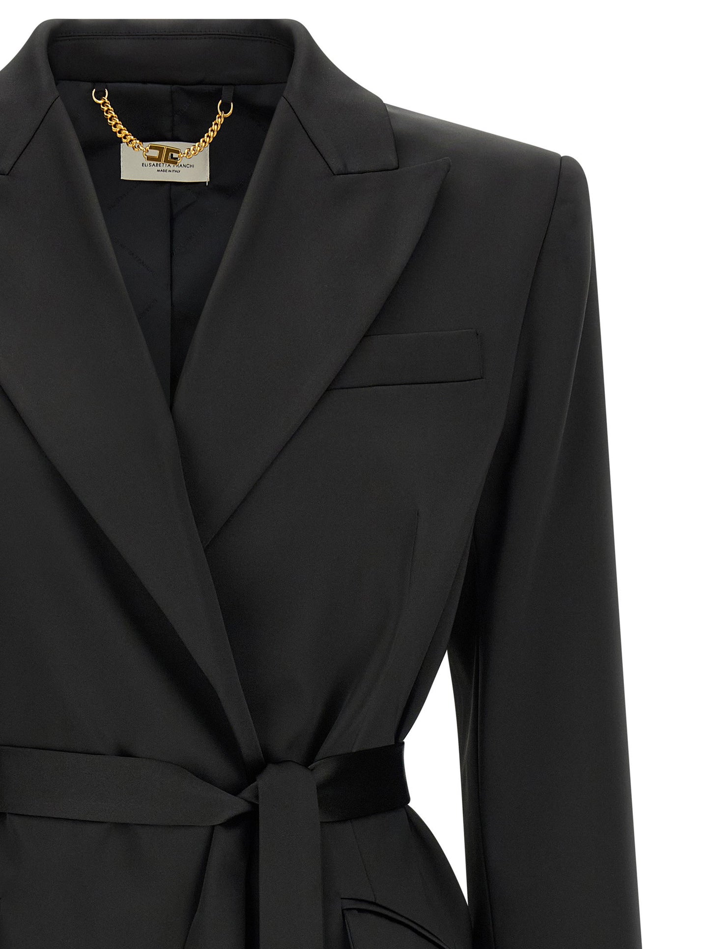 Elisabetta Franchi Stretch Satin Blazer