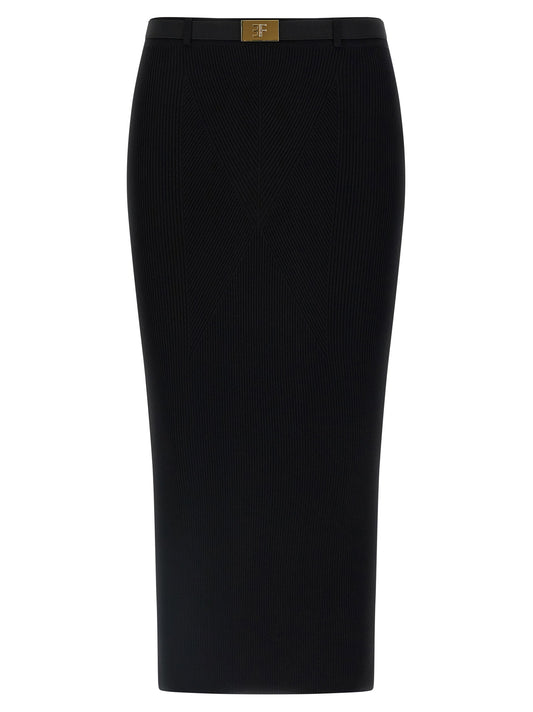 Elisabetta Franchi Ribbed Knit Skirt