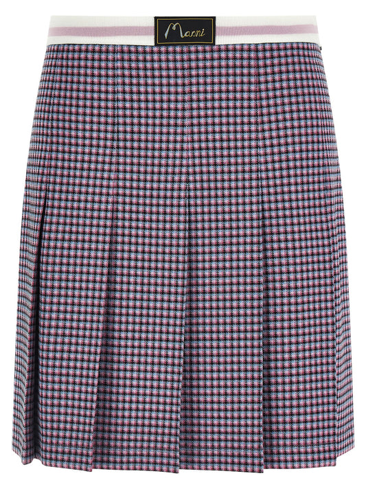 Marni Houndstooth Skirt