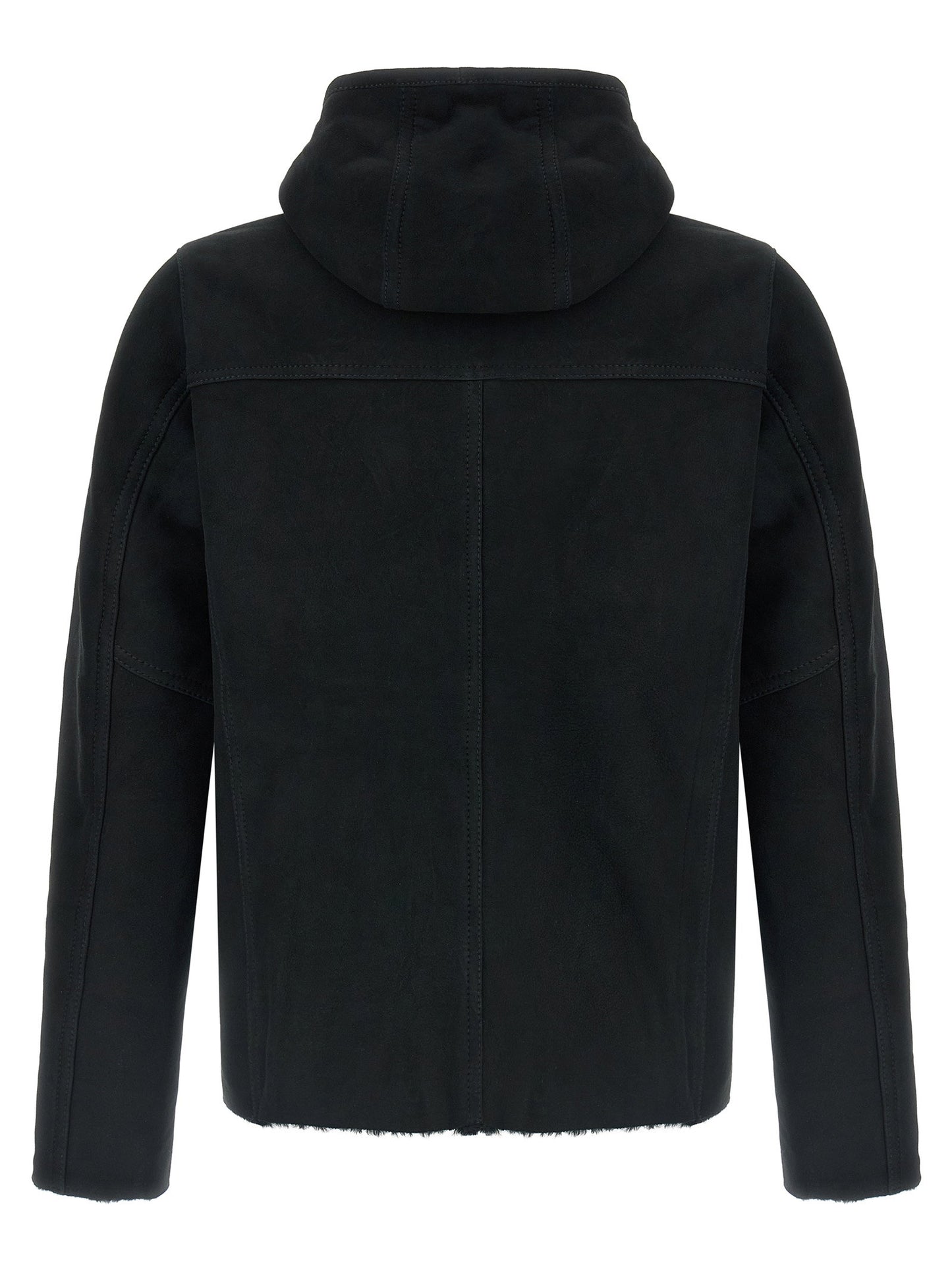 Giorgio Brato Velour Leather Hoodie
