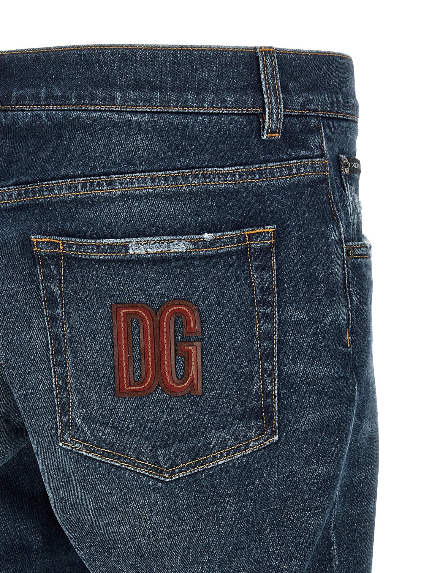 Dolce & Gabbana Logo Patch Jeans