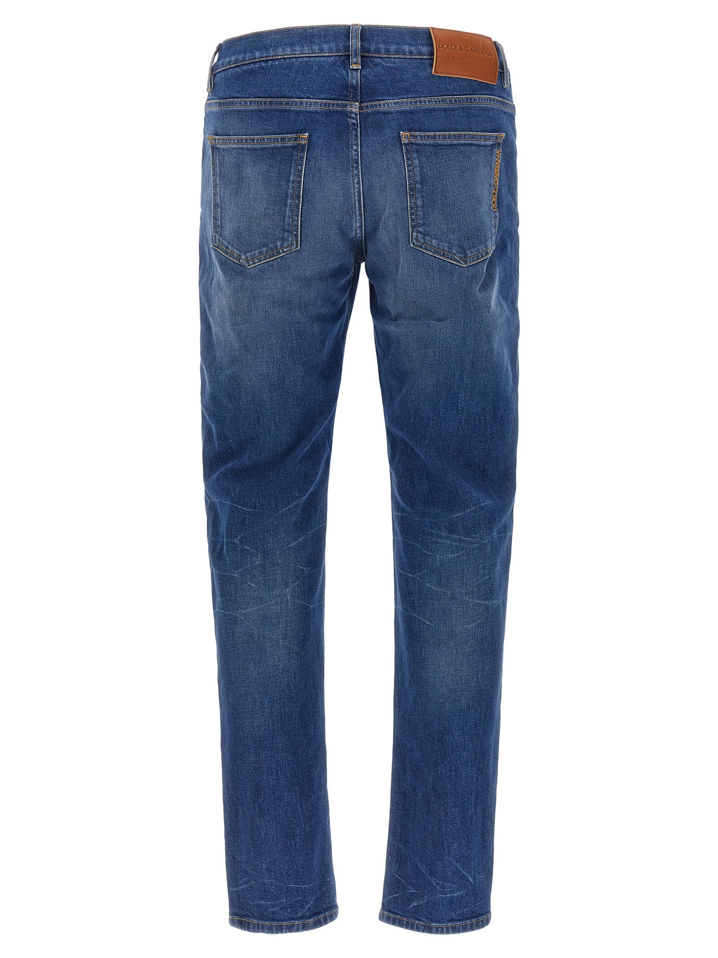 Dolce & Gabbana Logo Embroidery Jeans