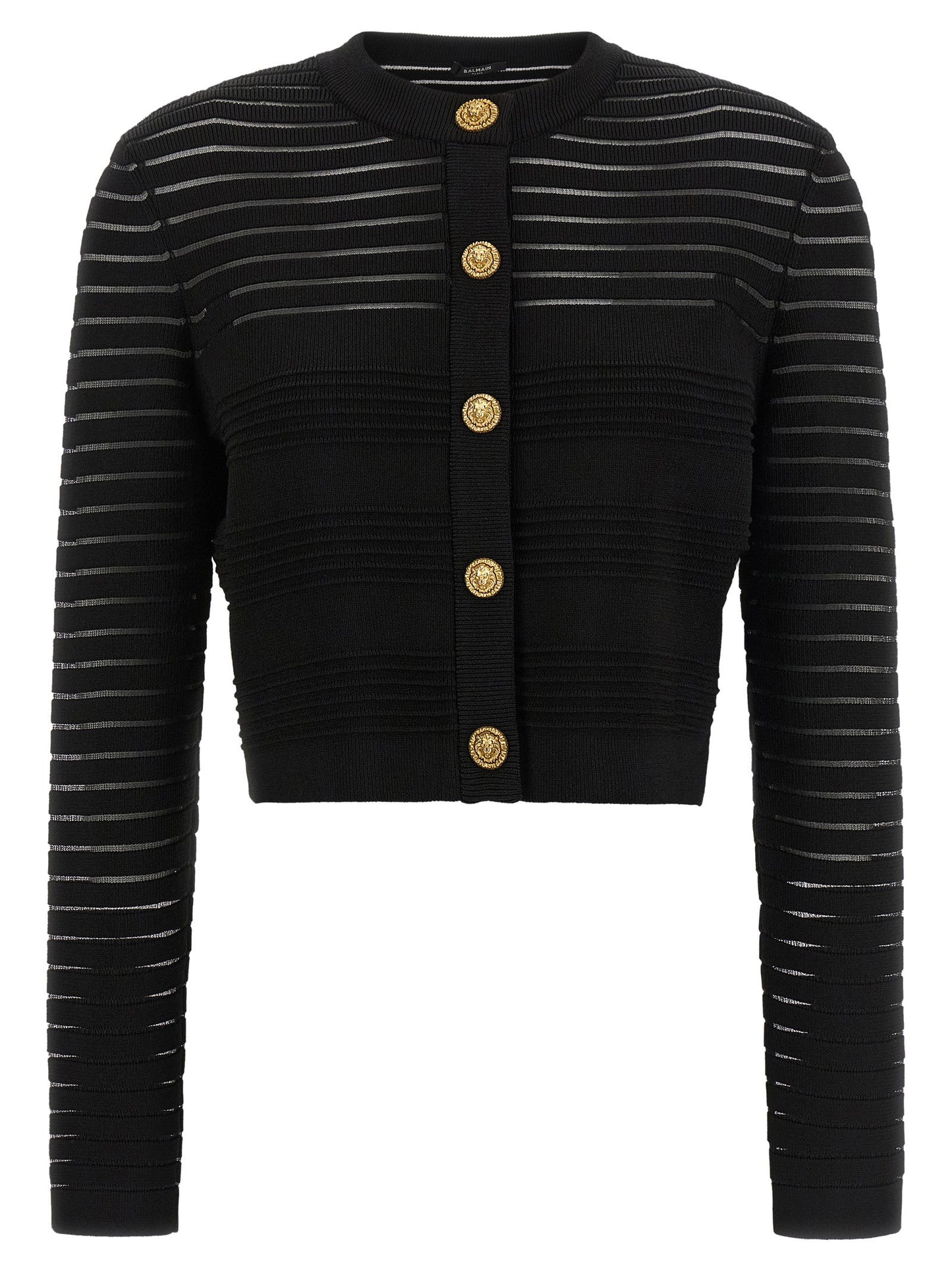 Balmain Semi-transparent Stripes Cardigan