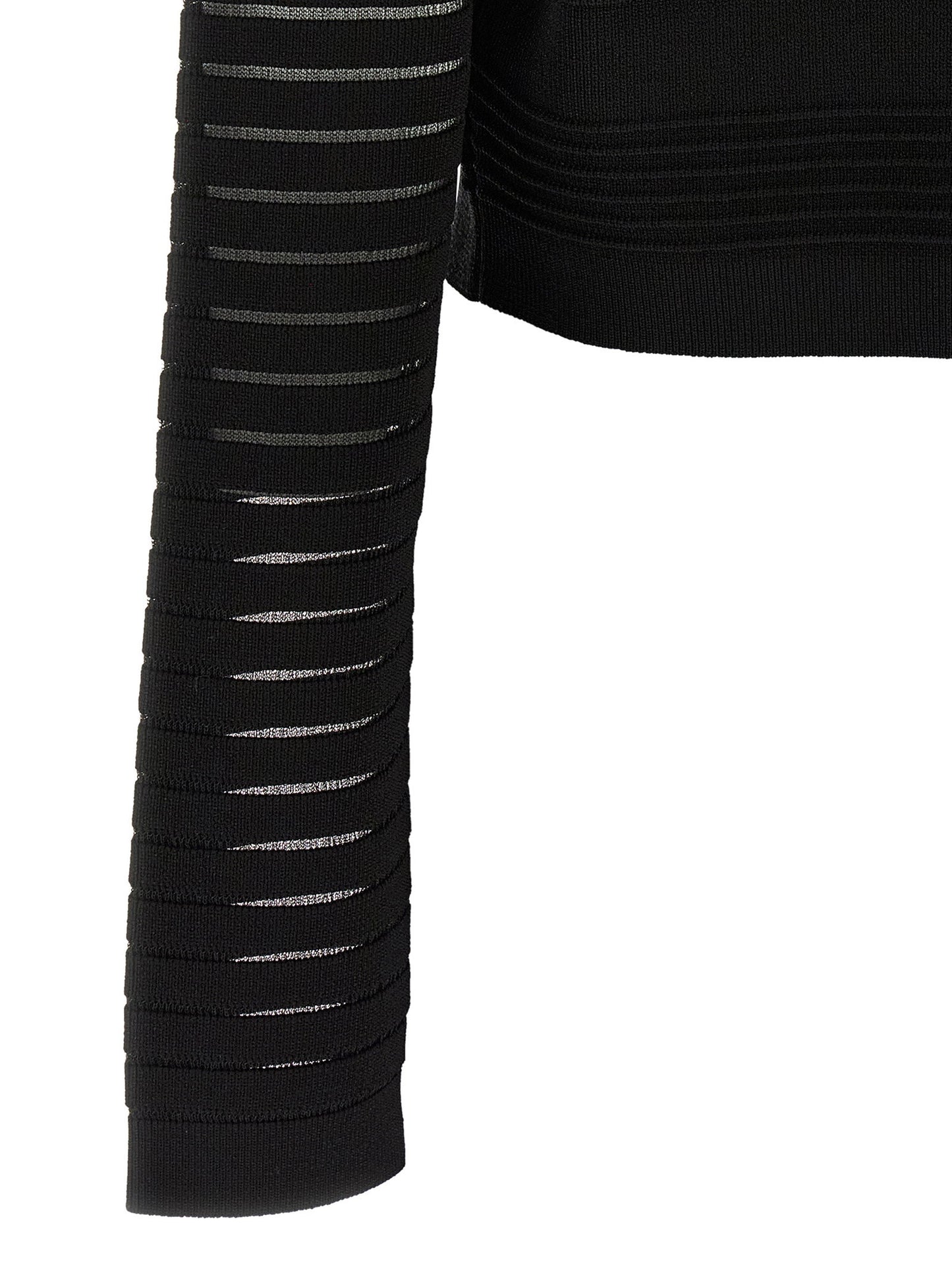 Balmain Semi-transparent Stripes Cardigan