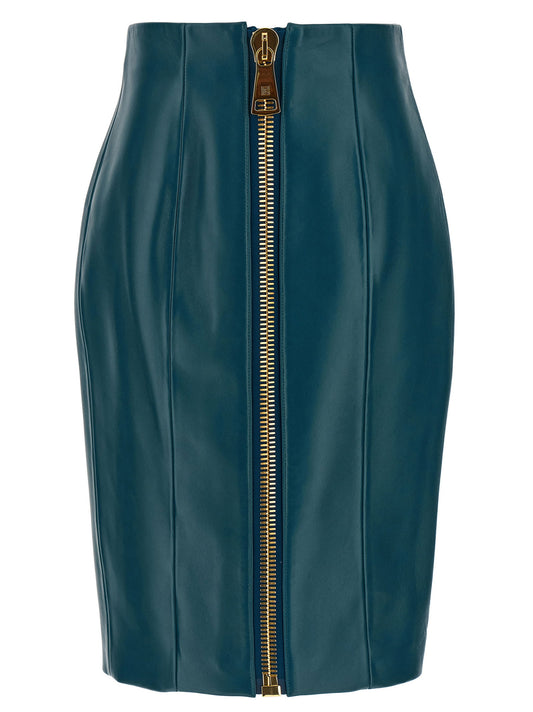 Balmain Xl Zip Skirt