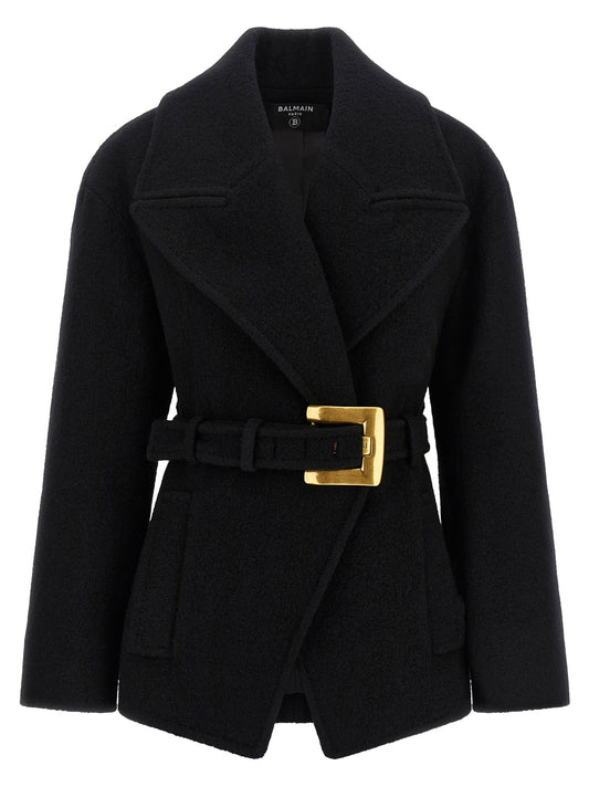 Balmain Anthem Belted Caban