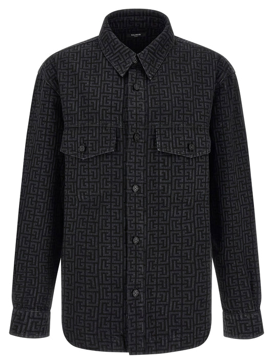 Balmain Monogram Pattern Overshirt