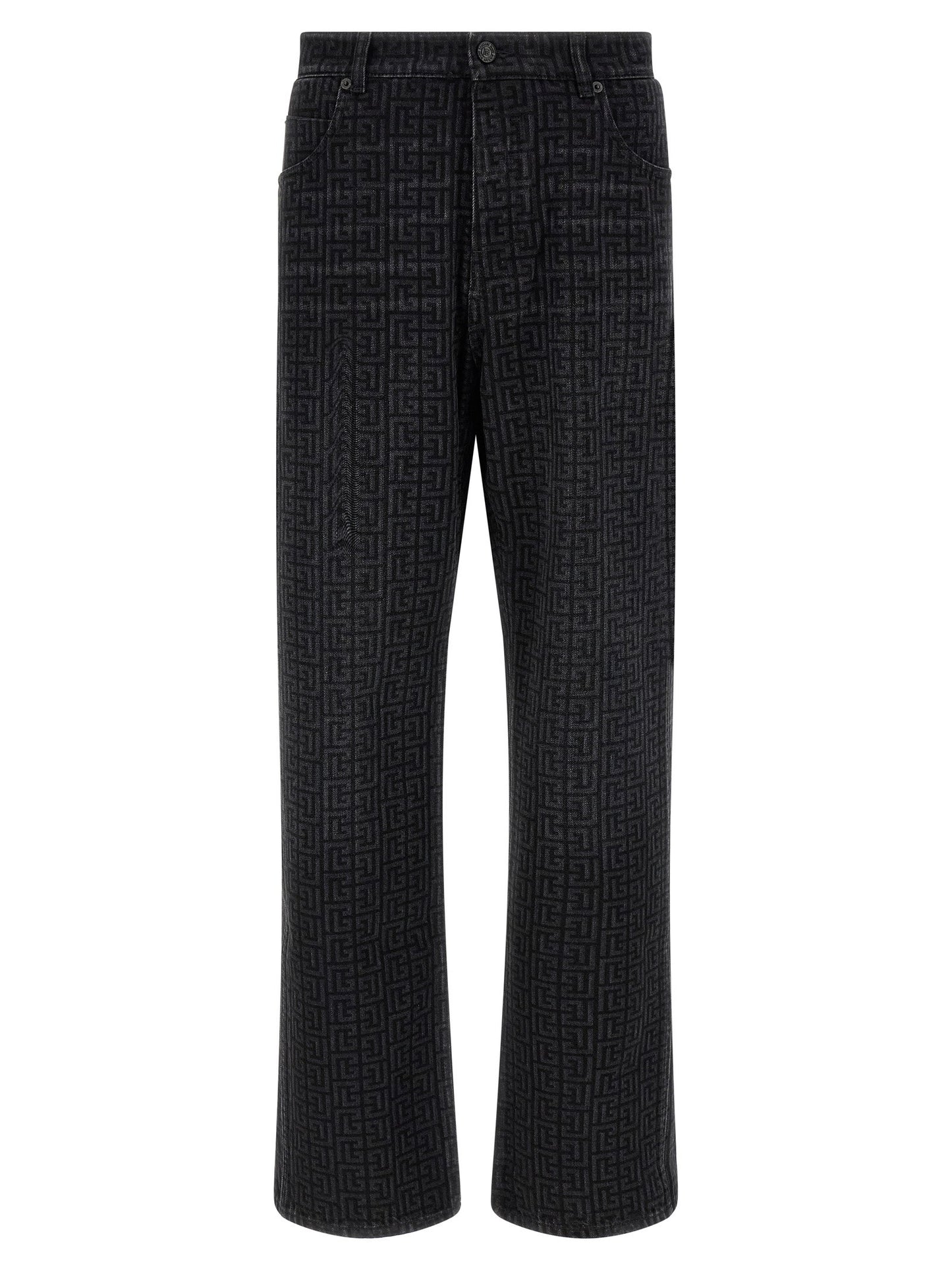 Balmain Monogram Pattern Jeans