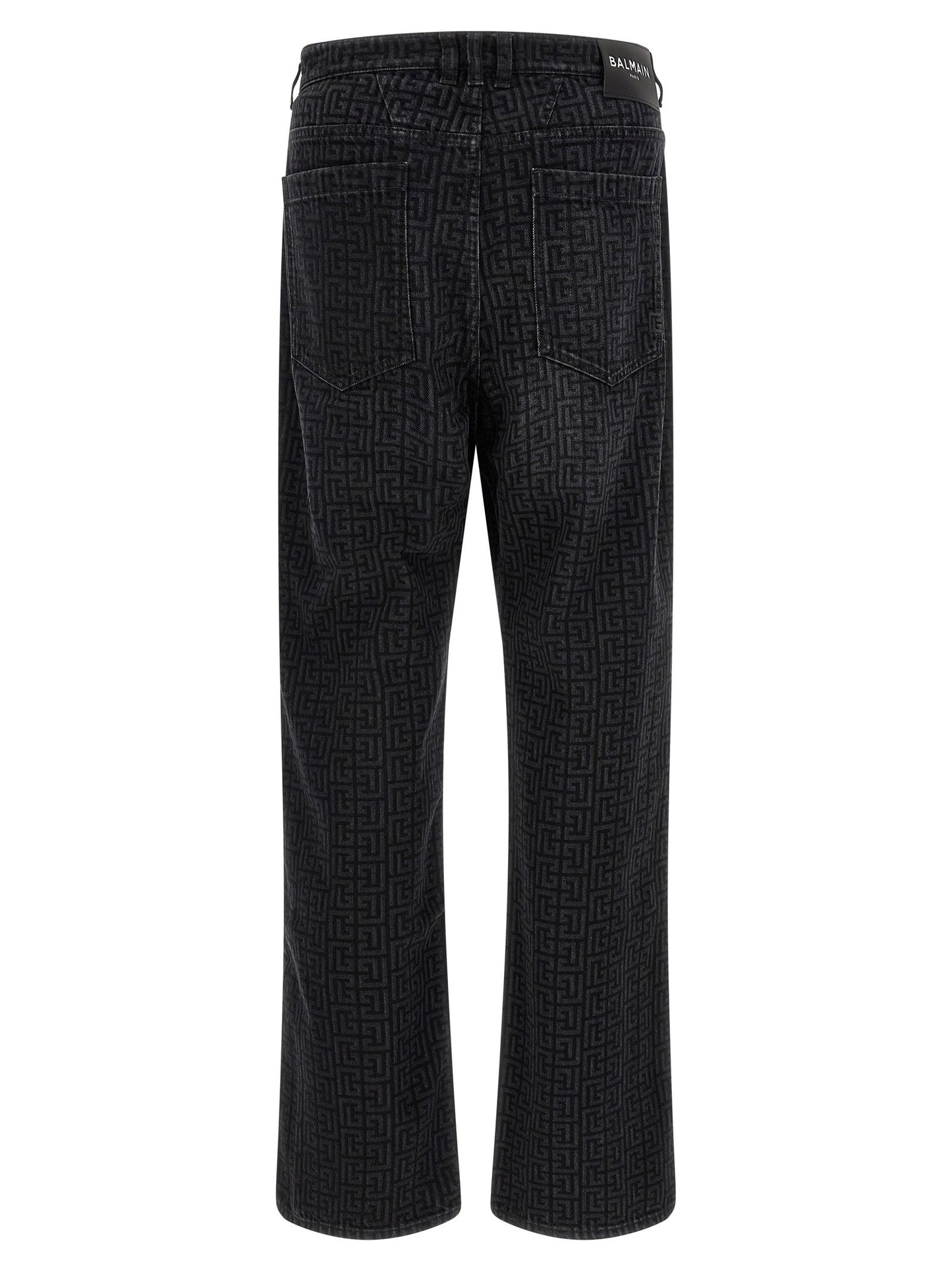 Balmain Monogram Pattern Jeans