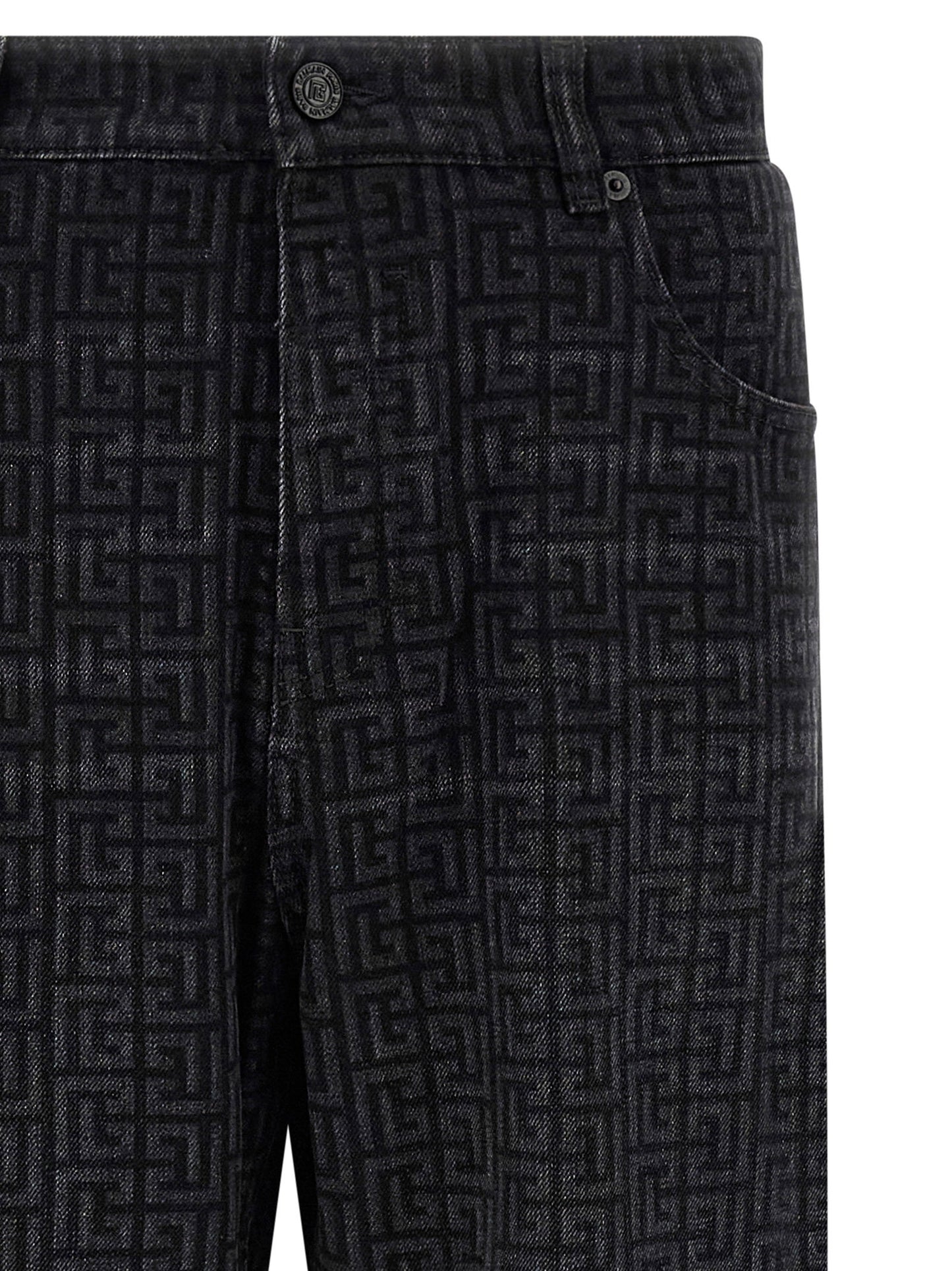 Balmain Monogram Pattern Jeans