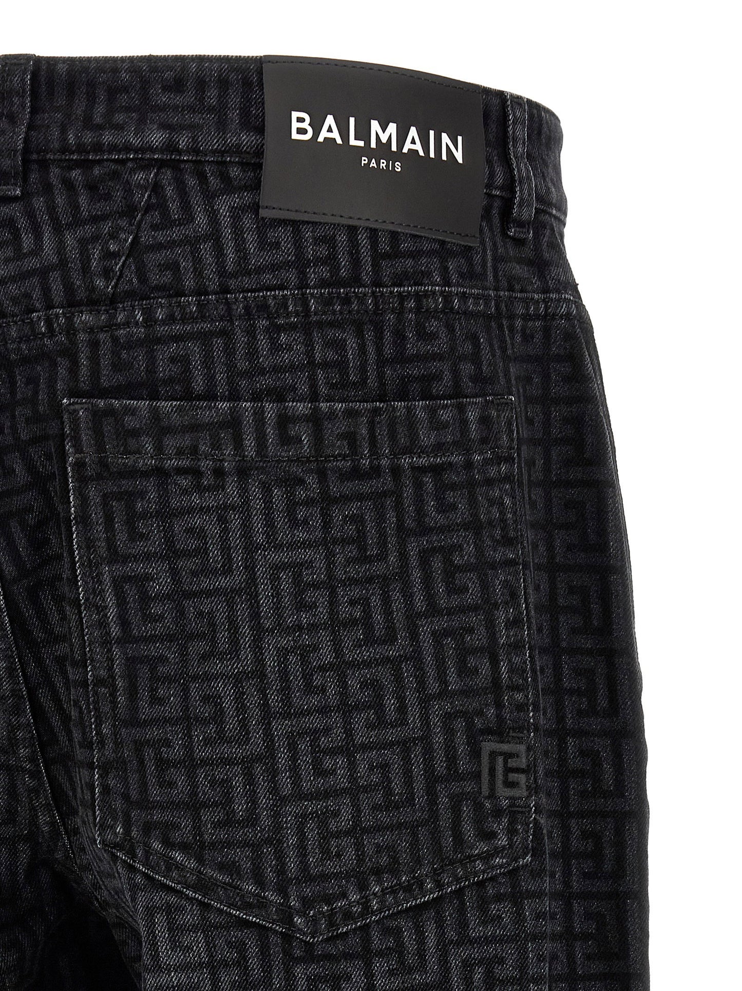 Balmain Monogram Pattern Jeans
