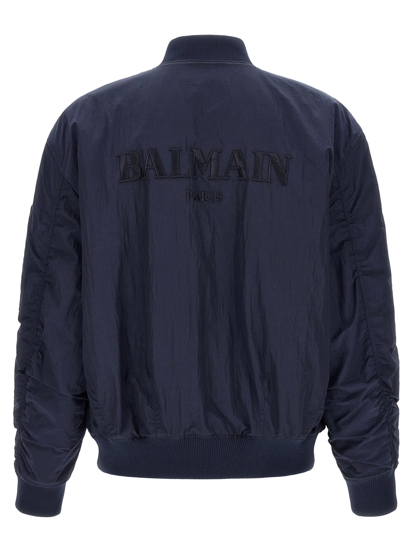 Balmain Logo Embroidery Bomber Jacket