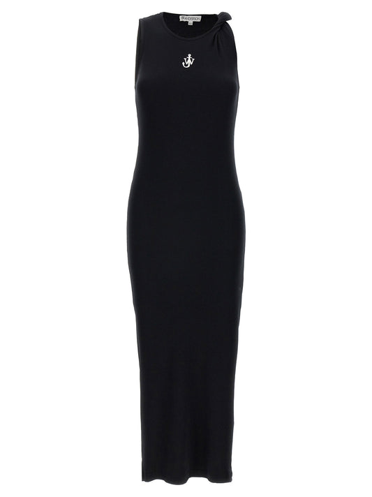 J.w.anderson Logo Ribbed Dress