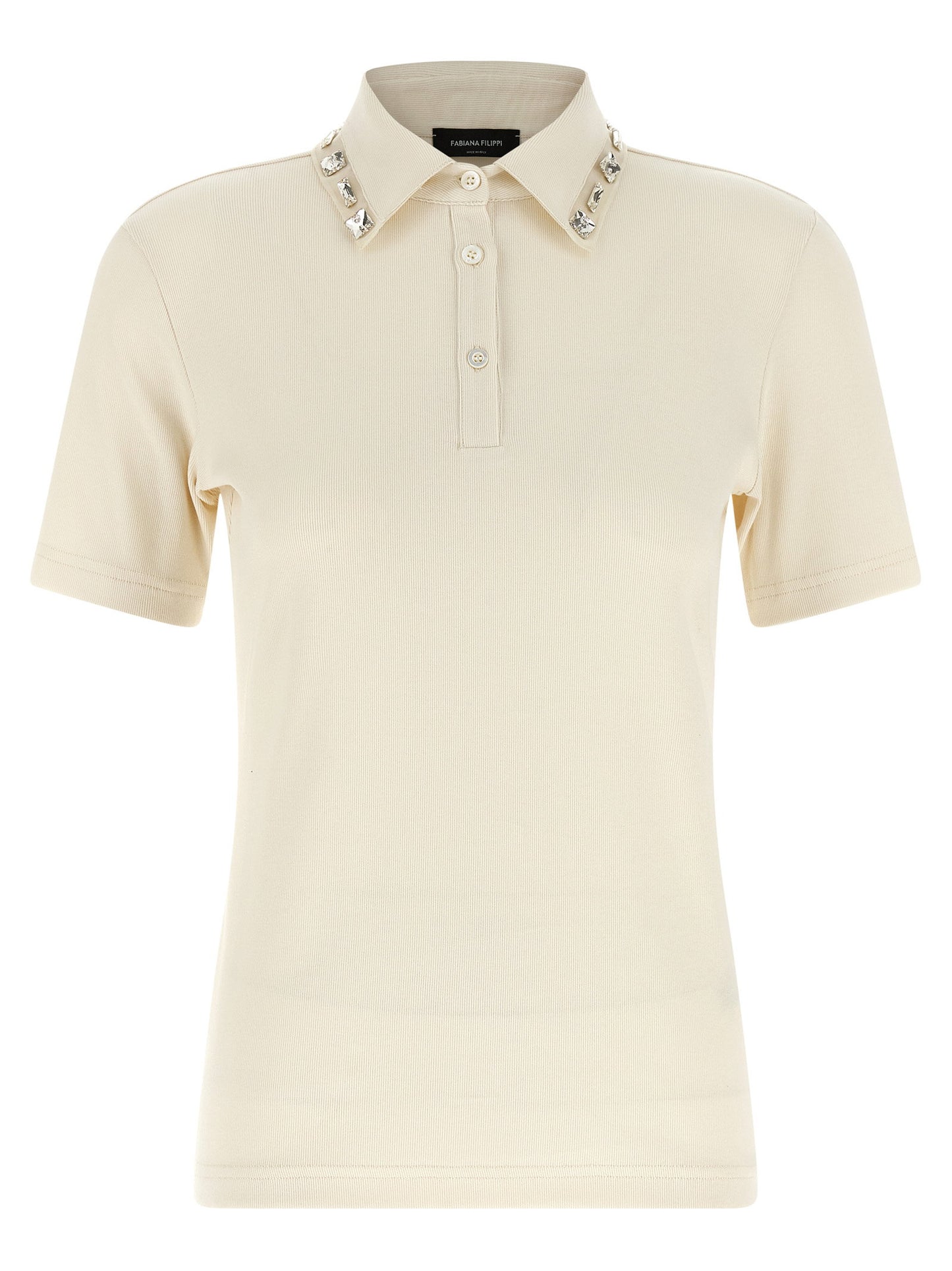 Fabiana Filippi Crystal Collar Polo Shirt