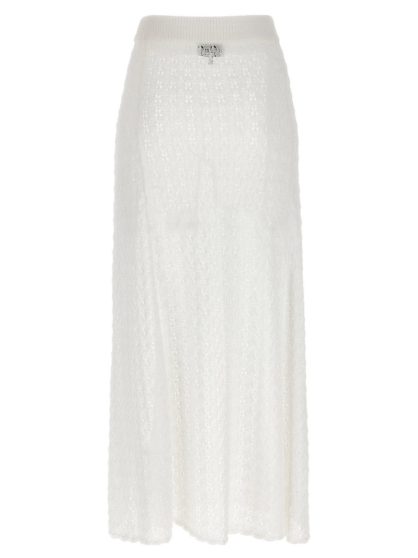 Ganni Shiny Pointelle Knit Skirt