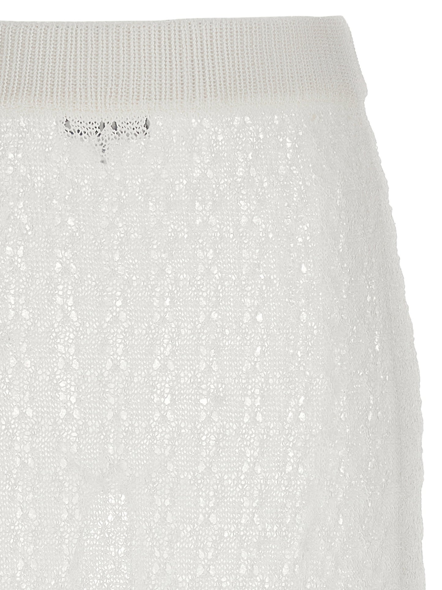 Ganni Shiny Pointelle Knit Skirt
