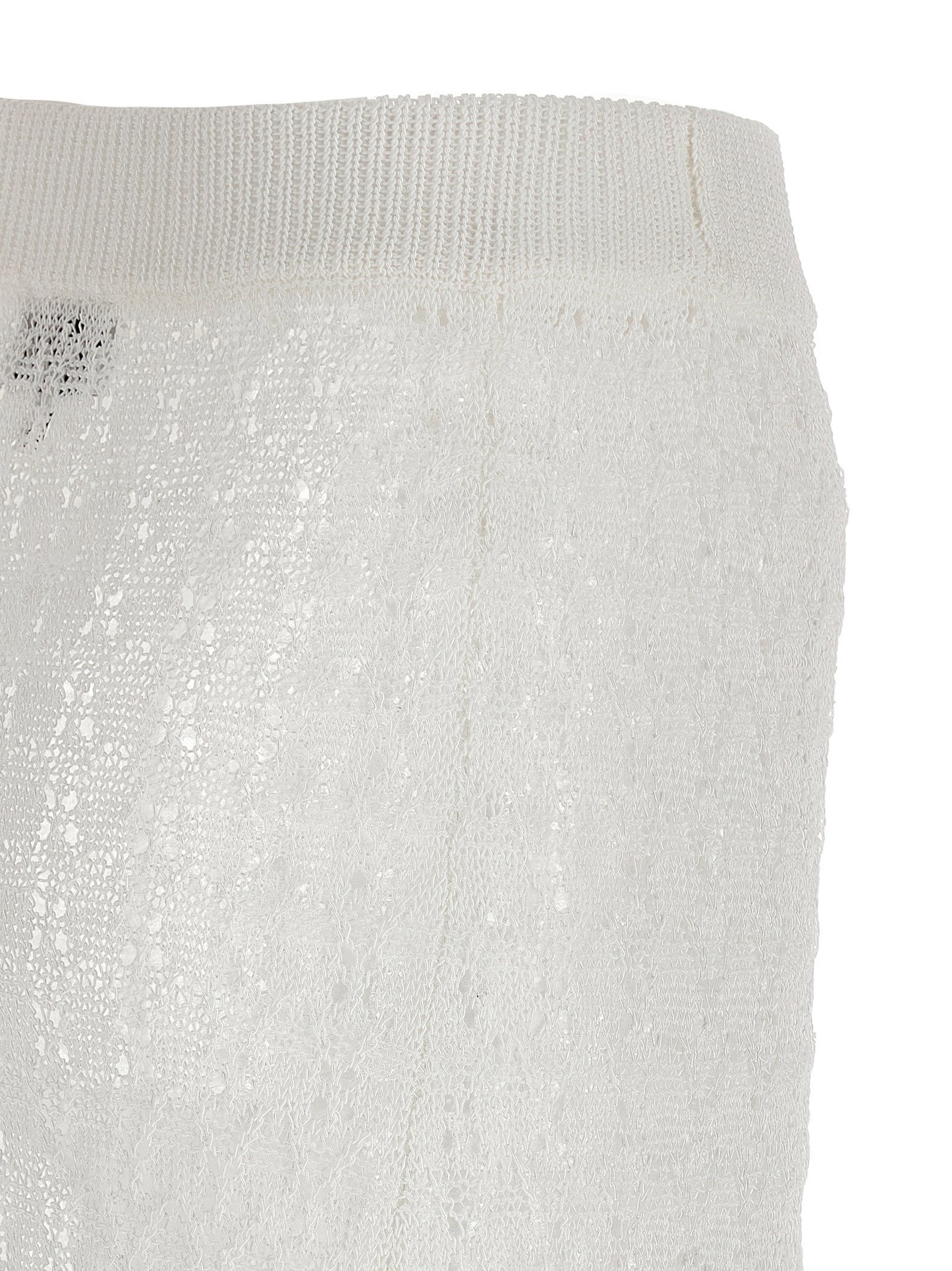 Ganni Shiny Pointelle Knit Skirt