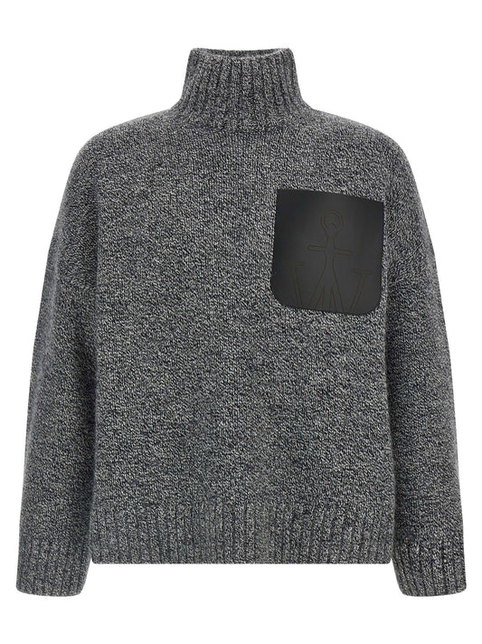 J.w.anderson Leather Patch Pocket Sweater
