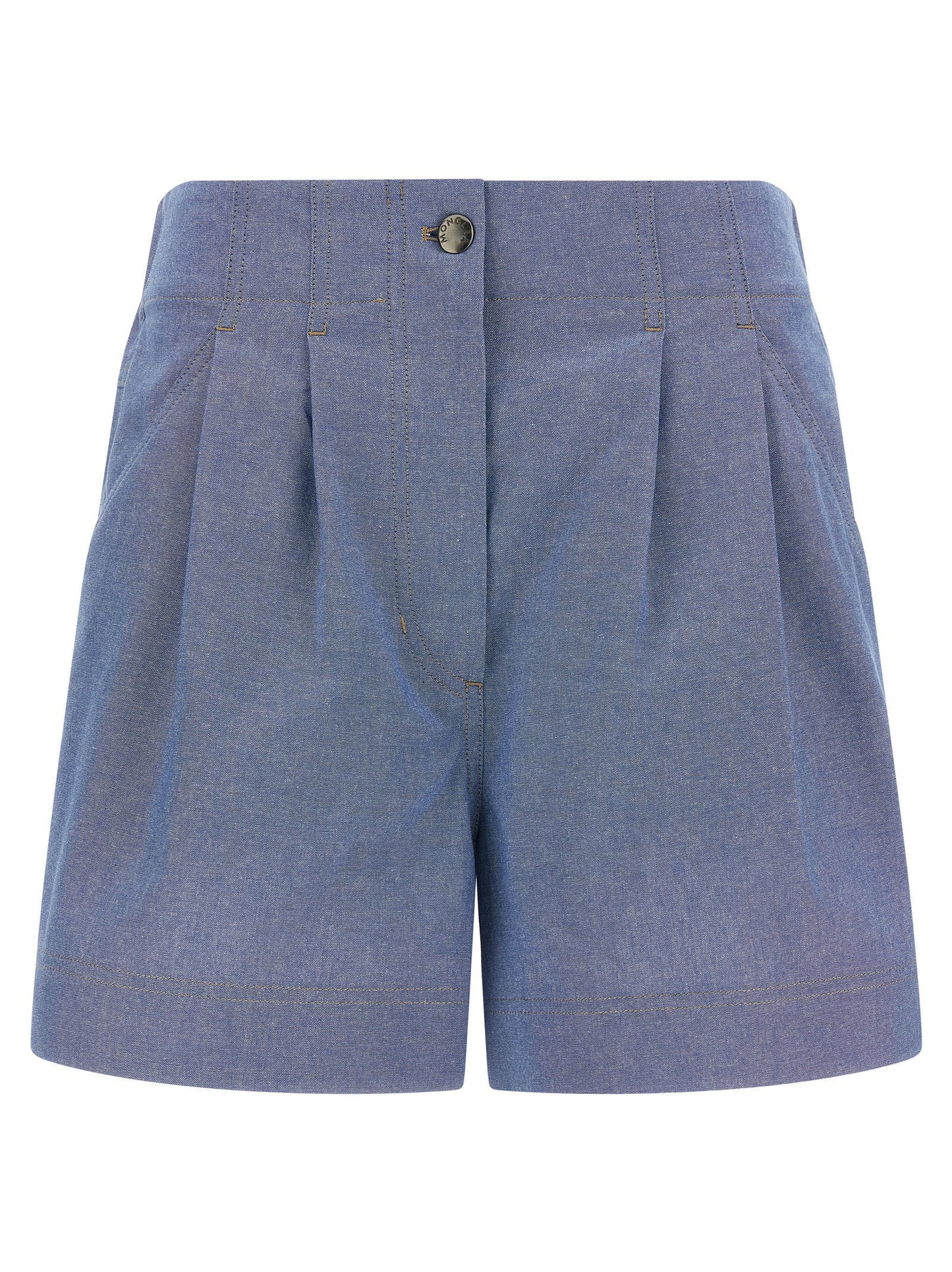 Moncler Grenoble Chambray Cotton Shorts