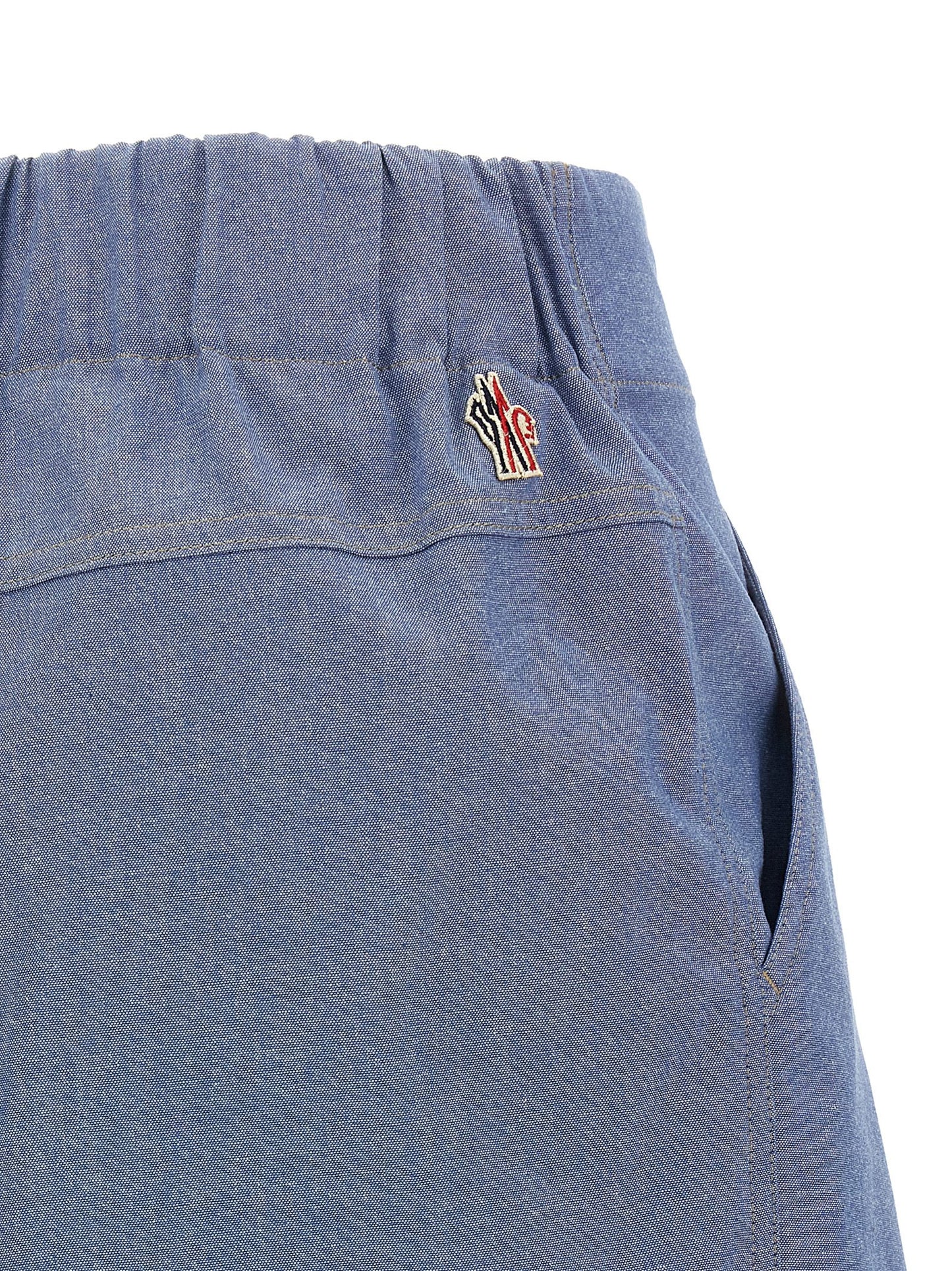 Moncler Grenoble Chambray Cotton Shorts