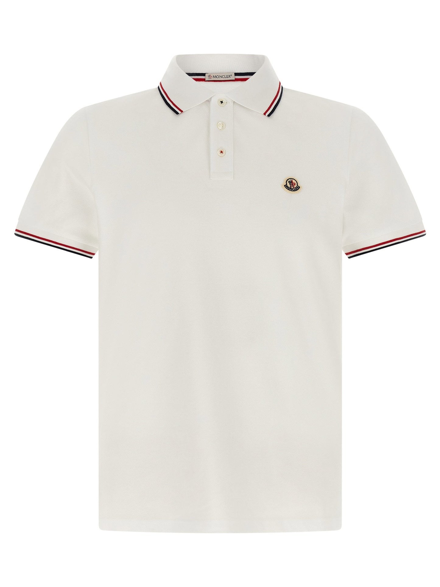 Moncler Tricolor Trim Polo Shirt