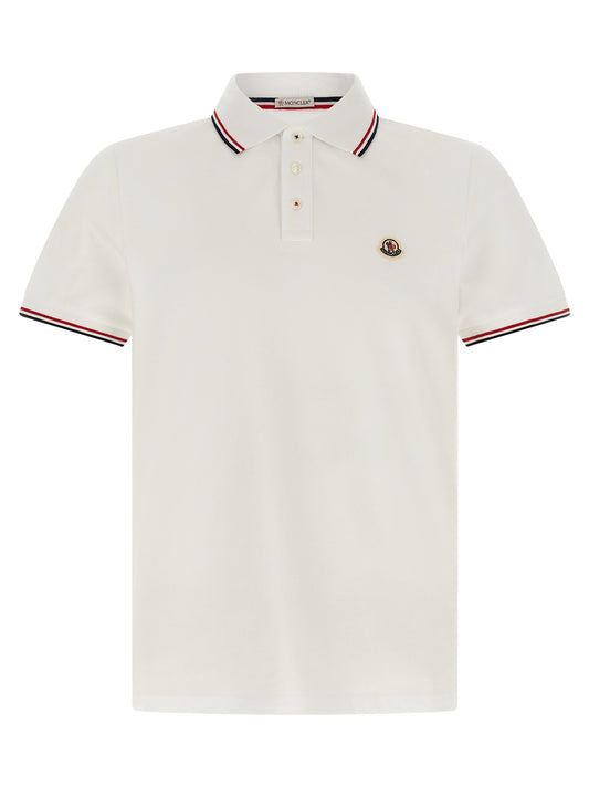 Moncler Tricolor Trim Polo Shirt