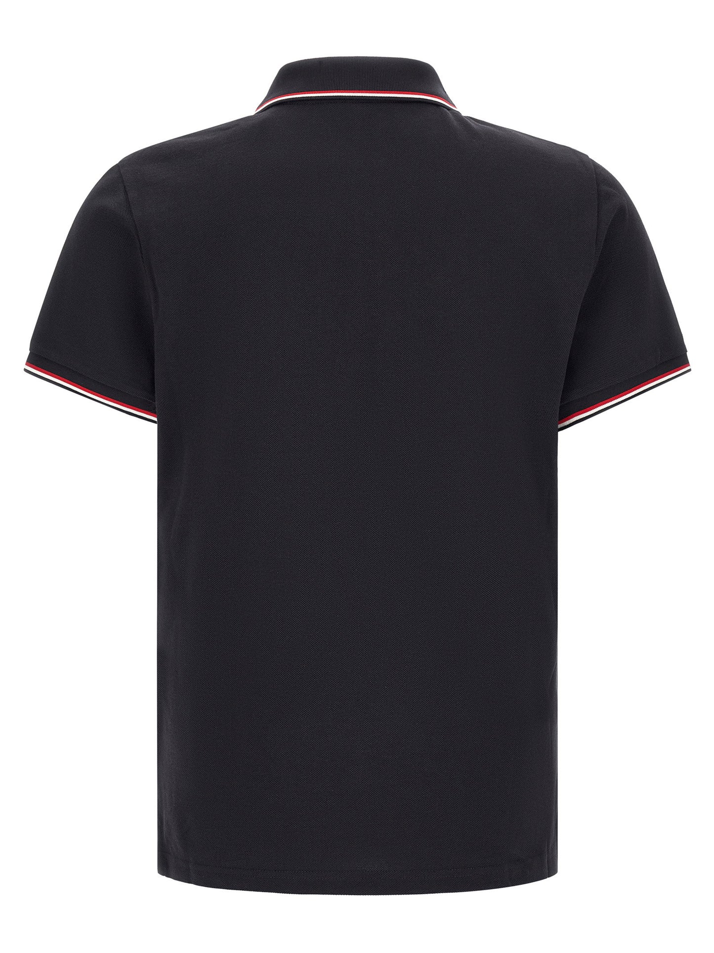 Moncler Tricolor Trim Polo Shirt