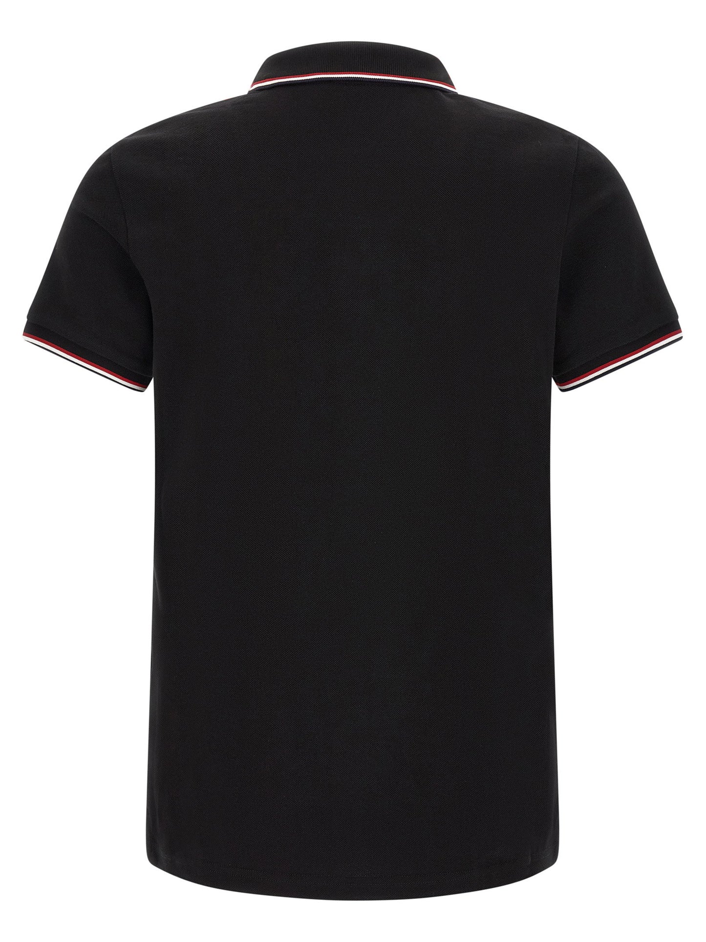 Moncler Tricolor Trim Polo Shirt