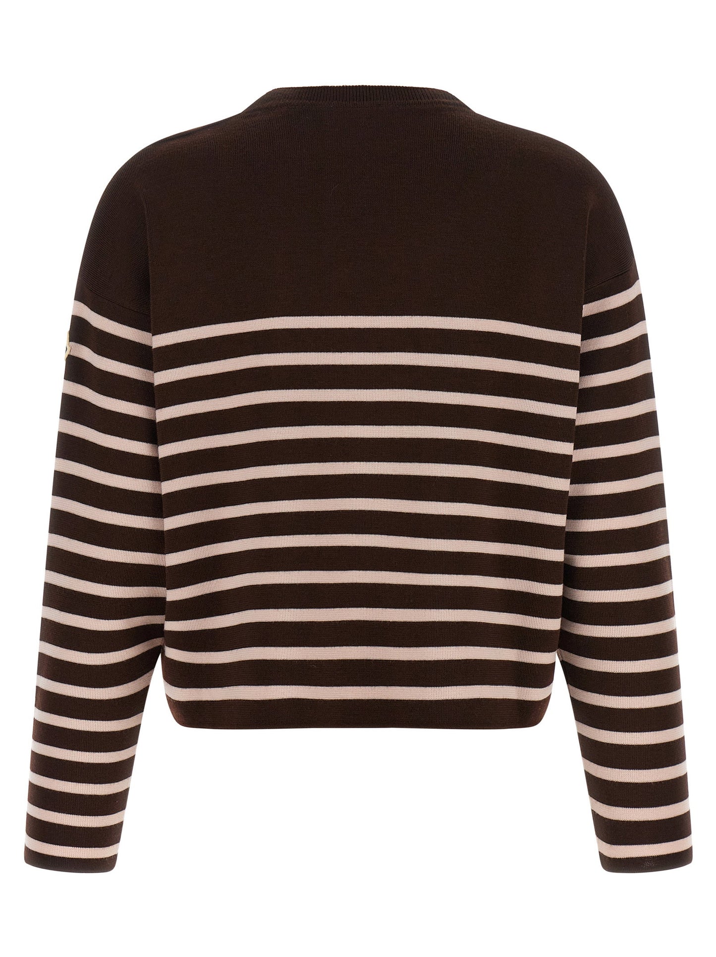 Moncler Striped Sweater With Embroidery