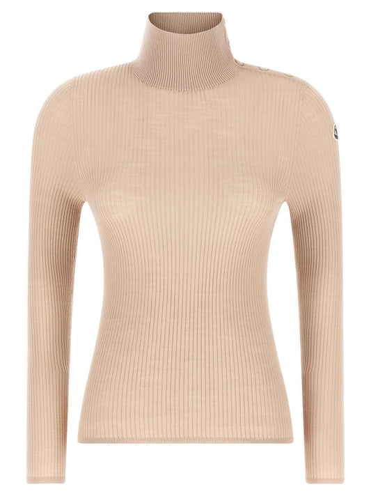 Moncler Textured Wool Turtleneck Sweater