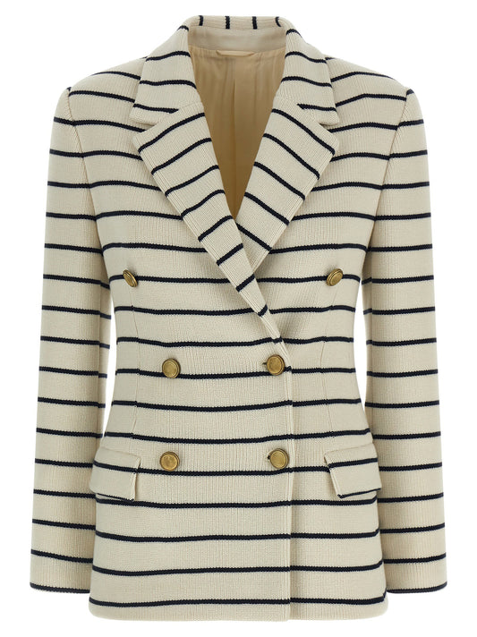 Brunello Cucinelli Striped Sweater Blazer