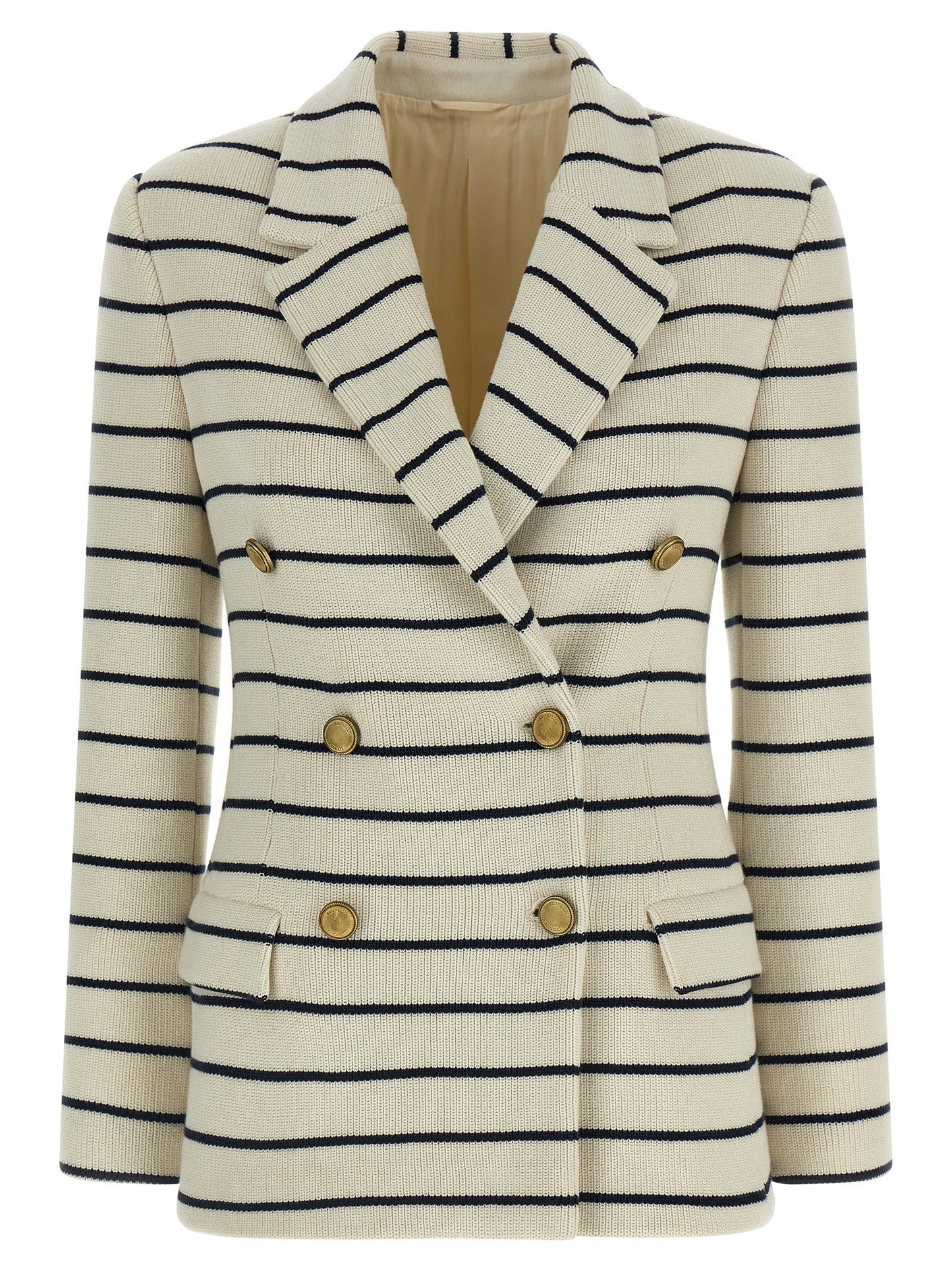 Brunello Cucinelli Striped Sweater Blazer