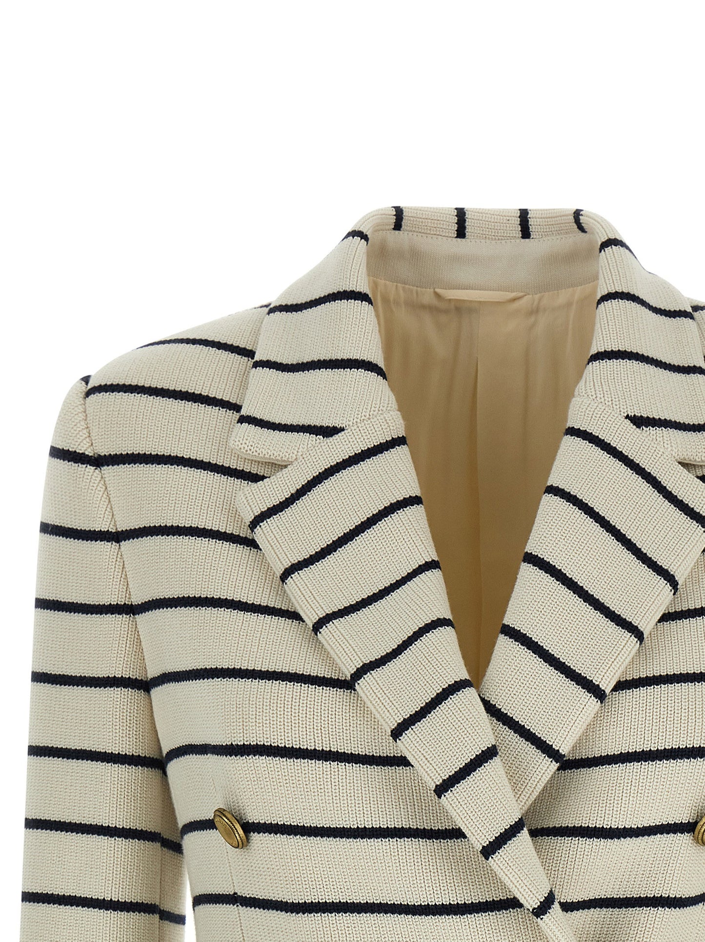 Brunello Cucinelli Striped Sweater Blazer