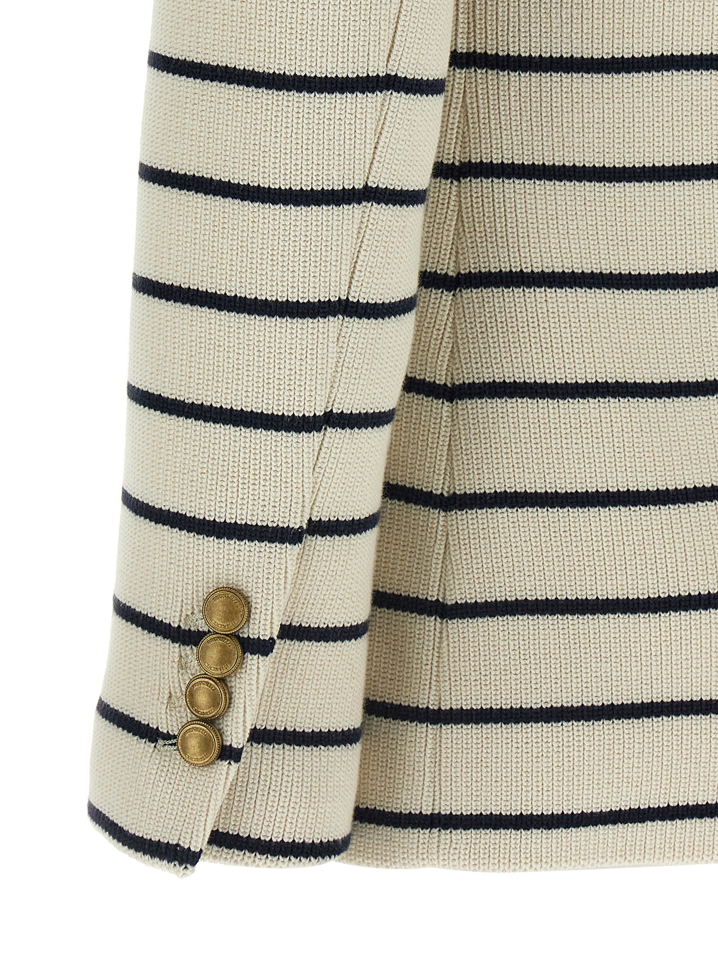 Brunello Cucinelli Striped Sweater Blazer