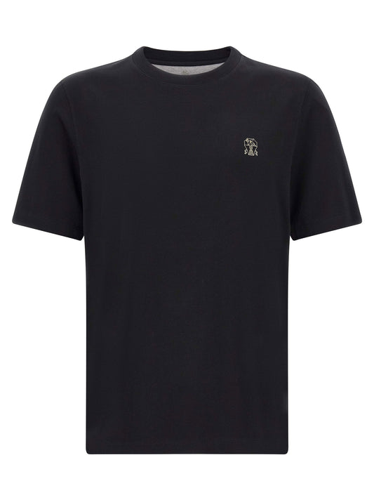 Brunello Cucinelli Logo Embroidery T-shirt