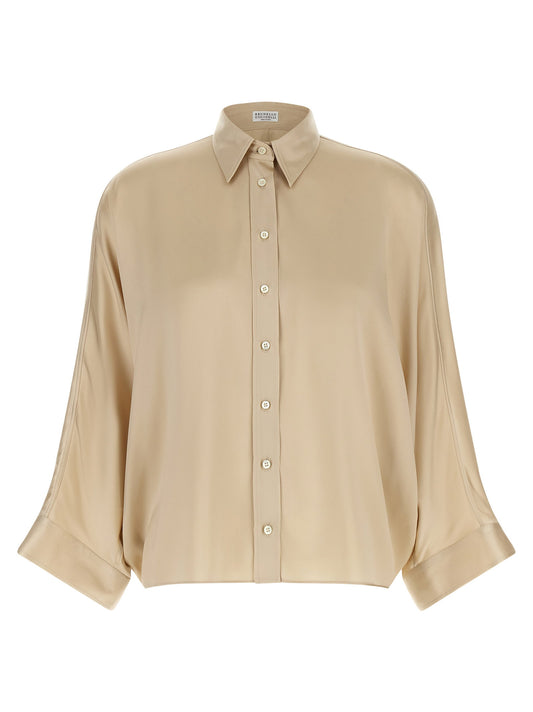 Brunello Cucinelli Monile Satin Shirt
