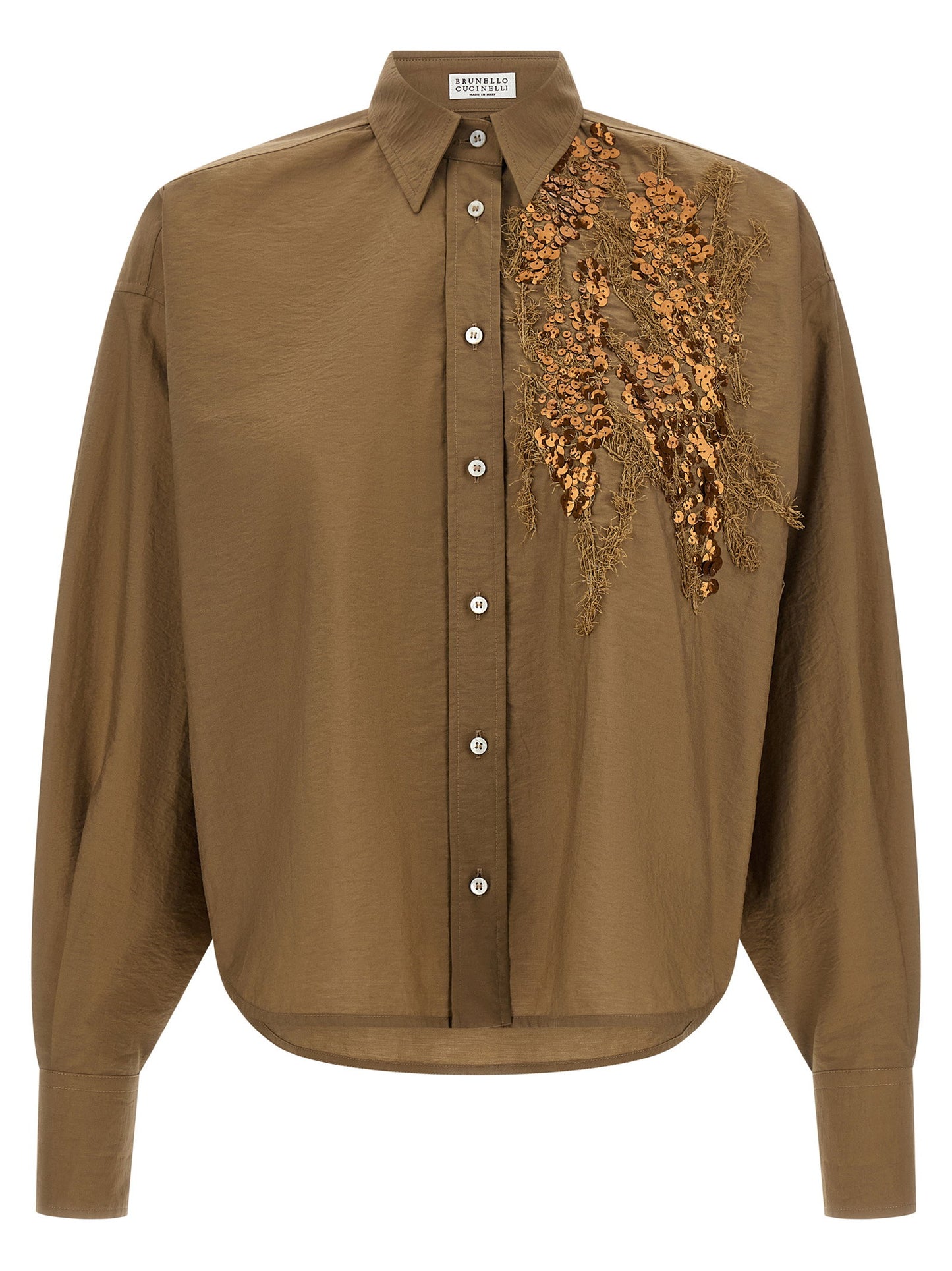 Brunello Cucinelli Dazzling Seabed Embroidery Shirt
