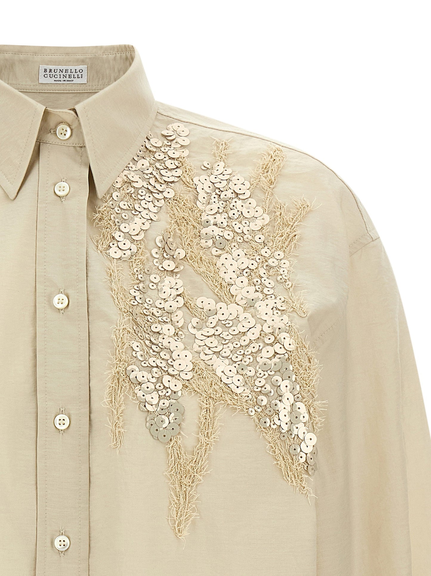 Brunello Cucinelli Sequin Embroidery Shirt