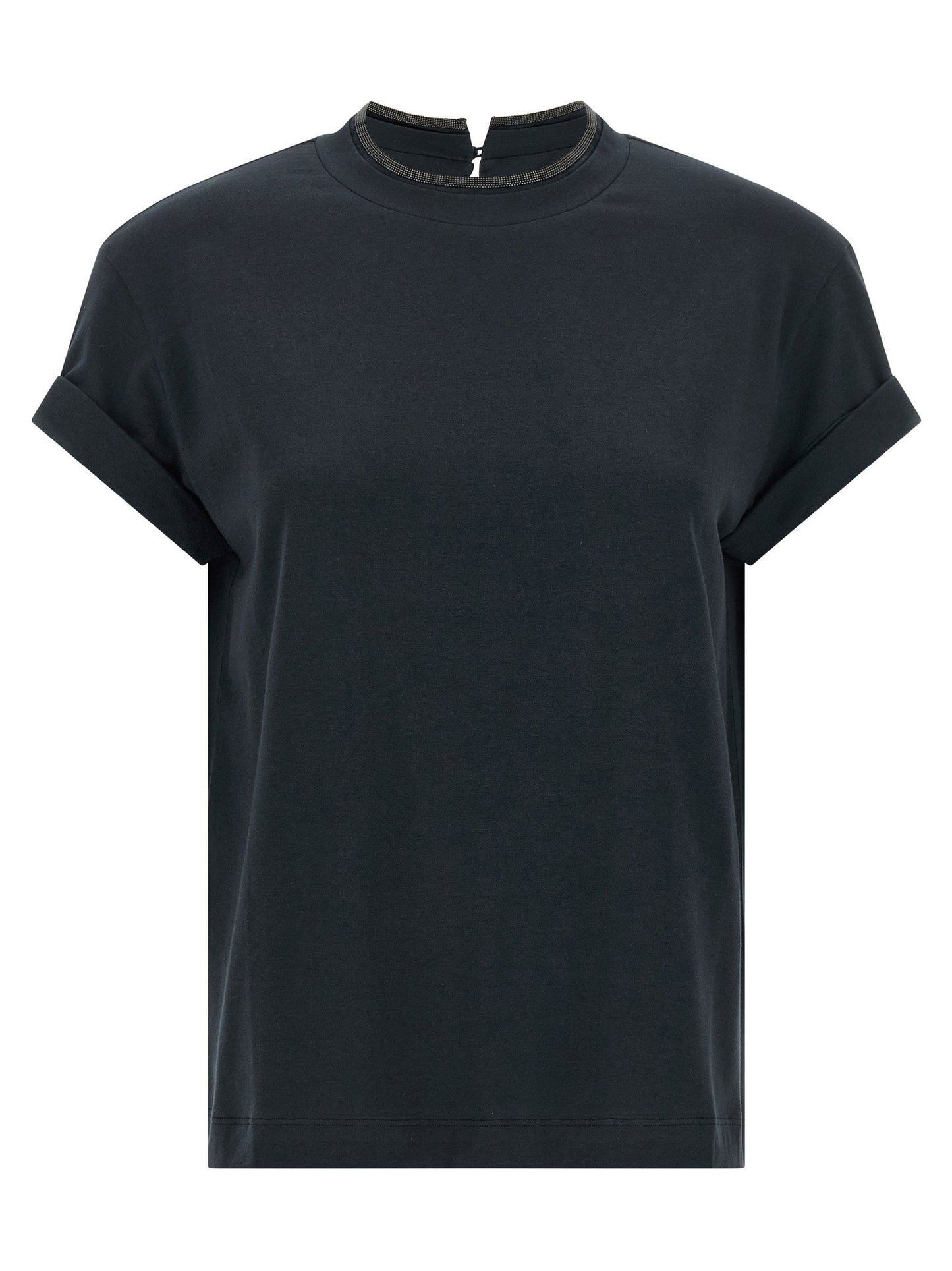 Brunello Cucinelli Shiny Collar T-shirt