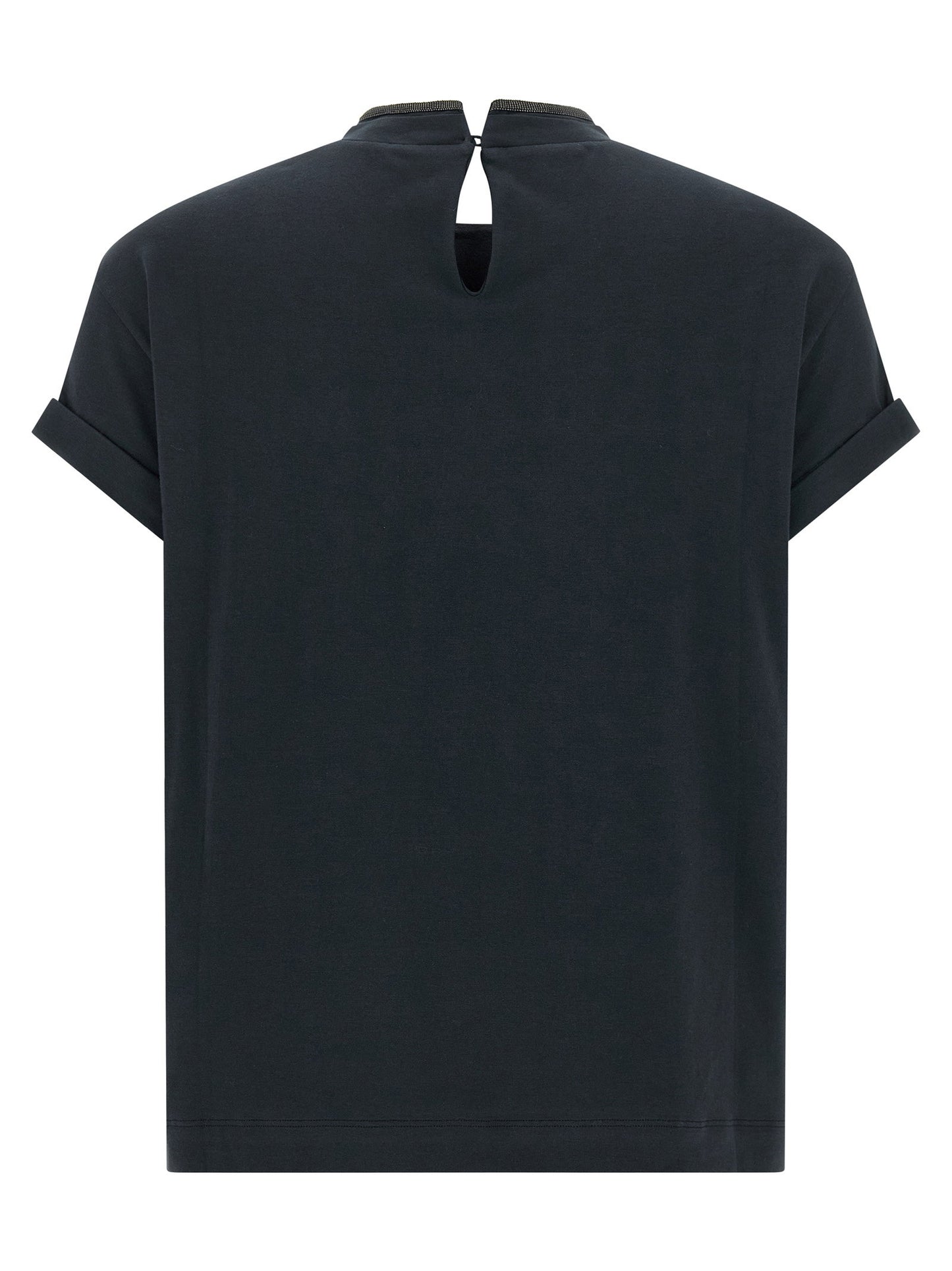 Brunello Cucinelli Shiny Collar T-shirt