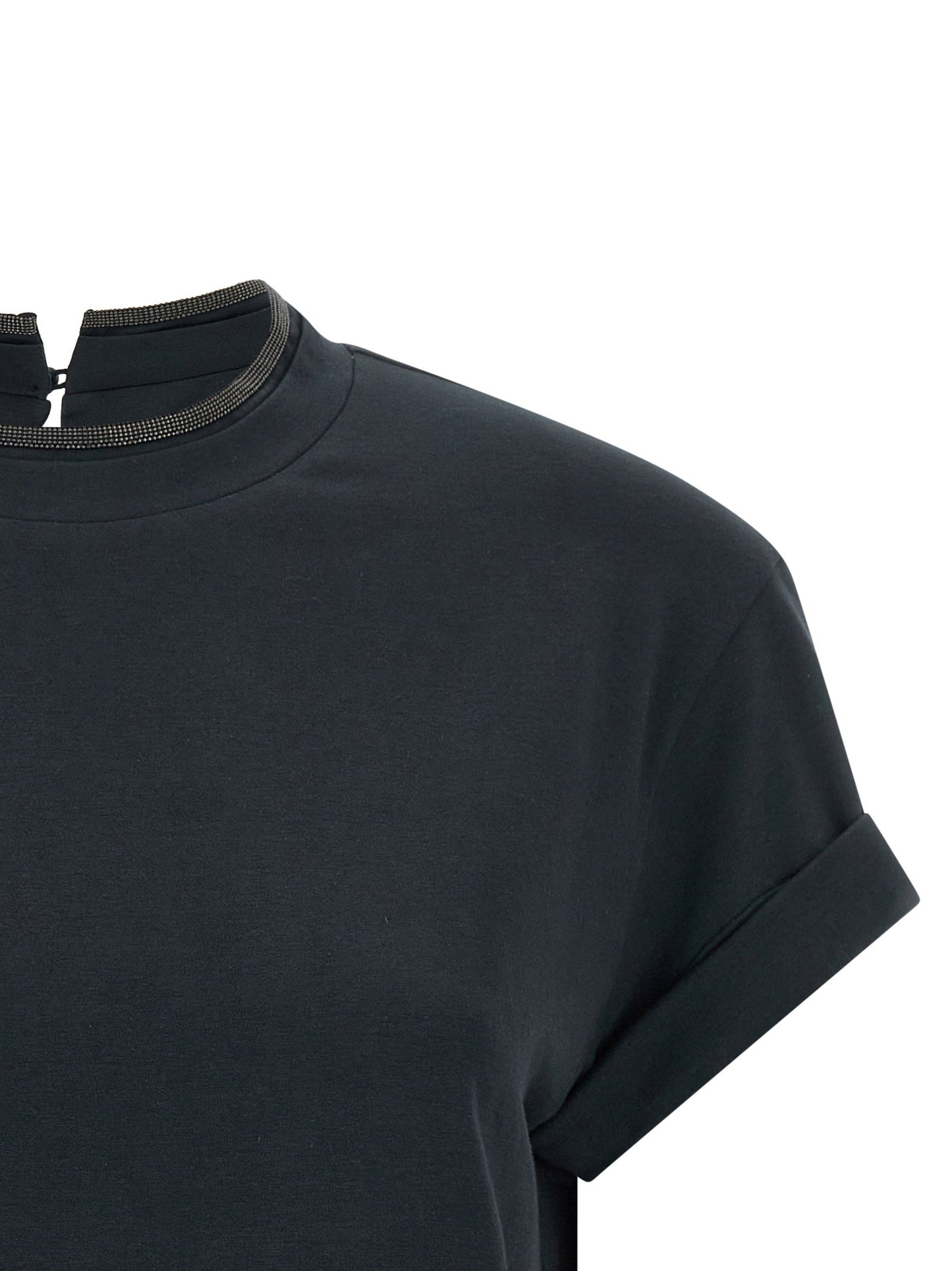 Brunello Cucinelli Shiny Collar T-shirt