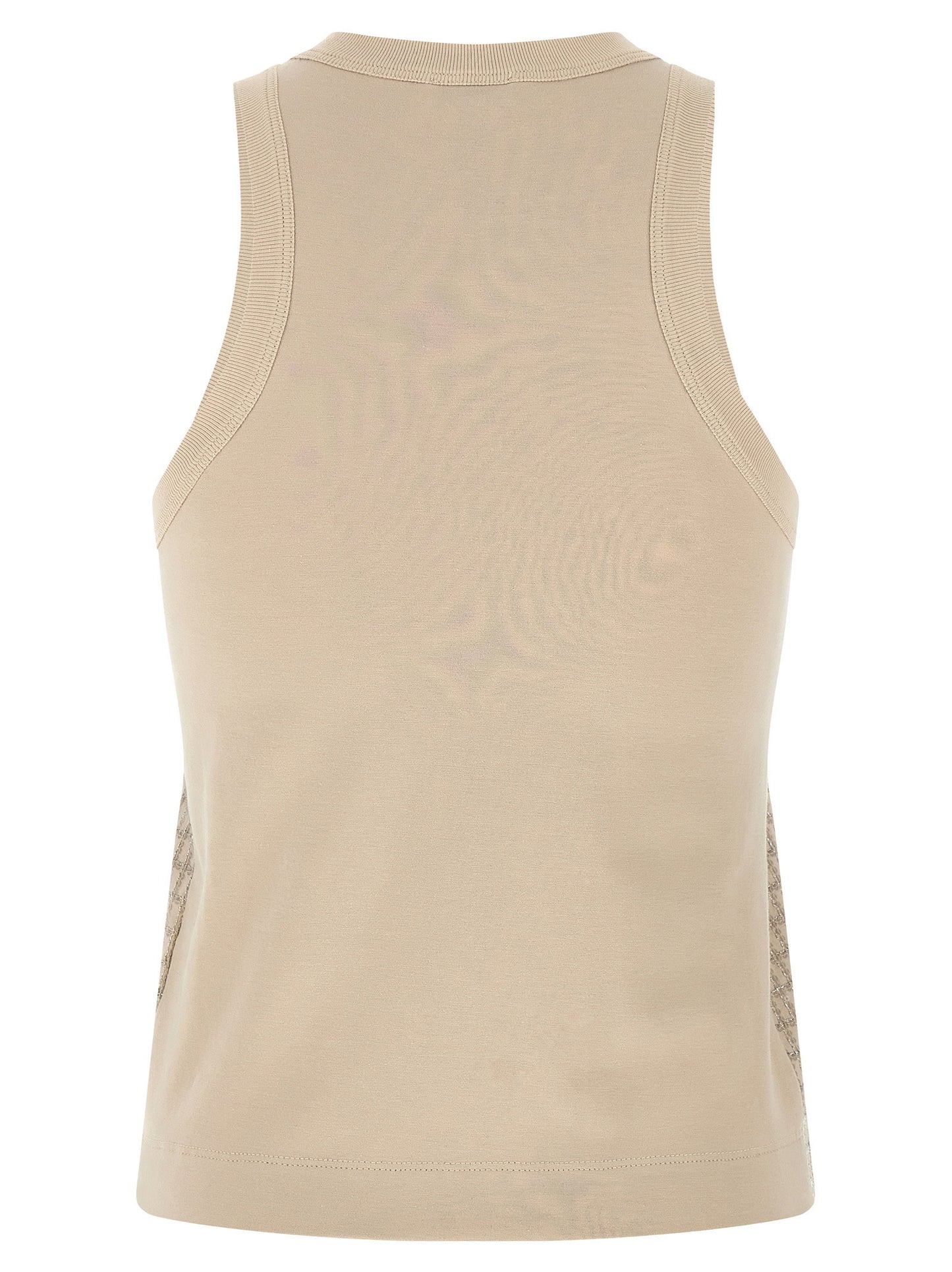 Brunello Cucinelli Dazzling Check Embroidery Top