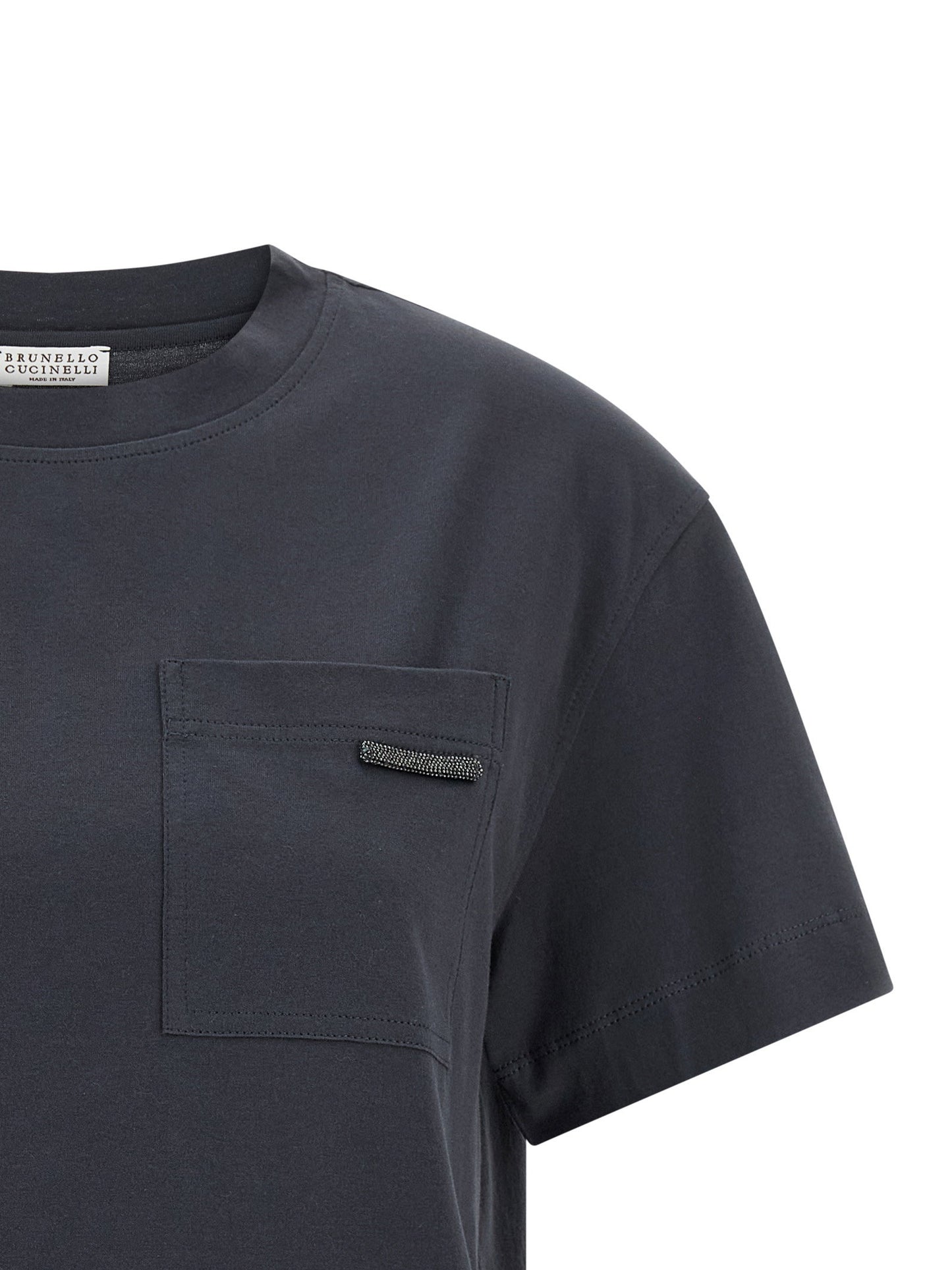 Brunello Cucinelli Shiny Tab T-shirt